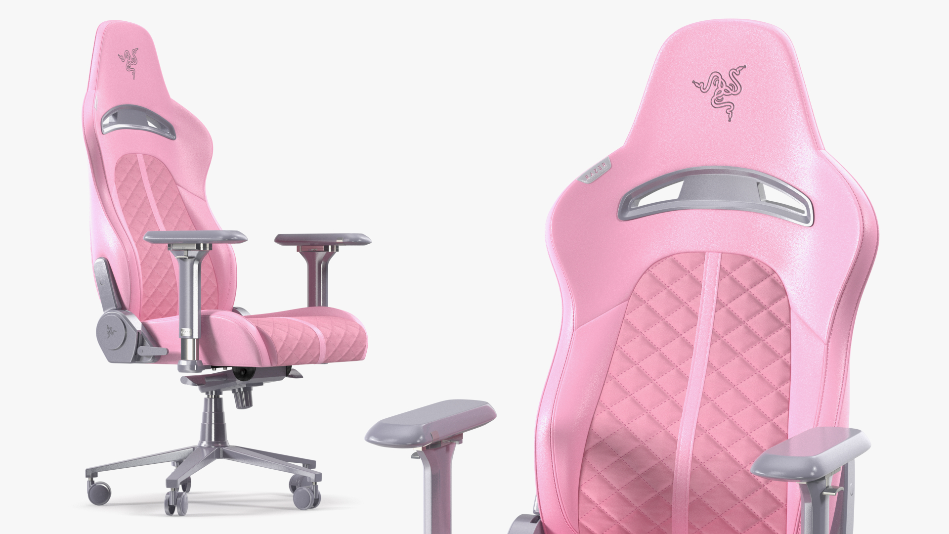 3D model Gaming Chair Razer Enki Quartz Pink