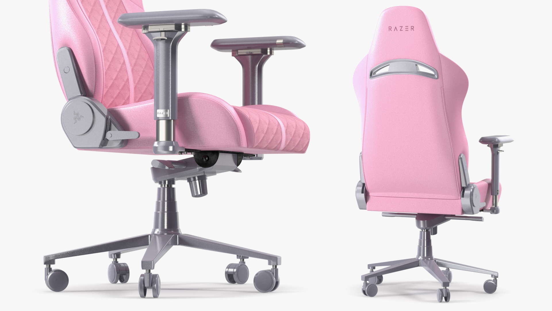 3D model Gaming Chair Razer Enki Quartz Pink