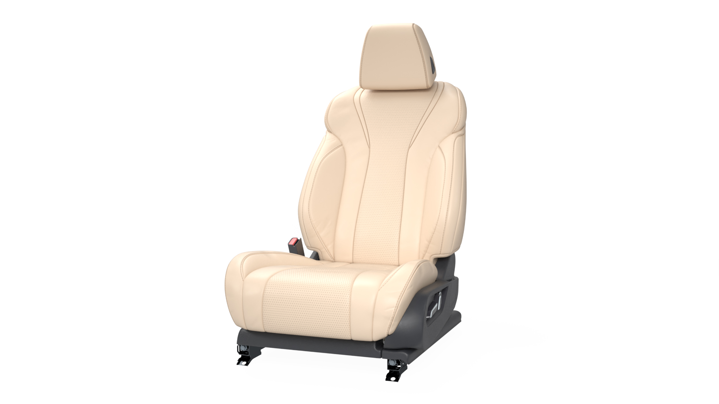 3D model Ergonomic Driver Seat Beige Leather