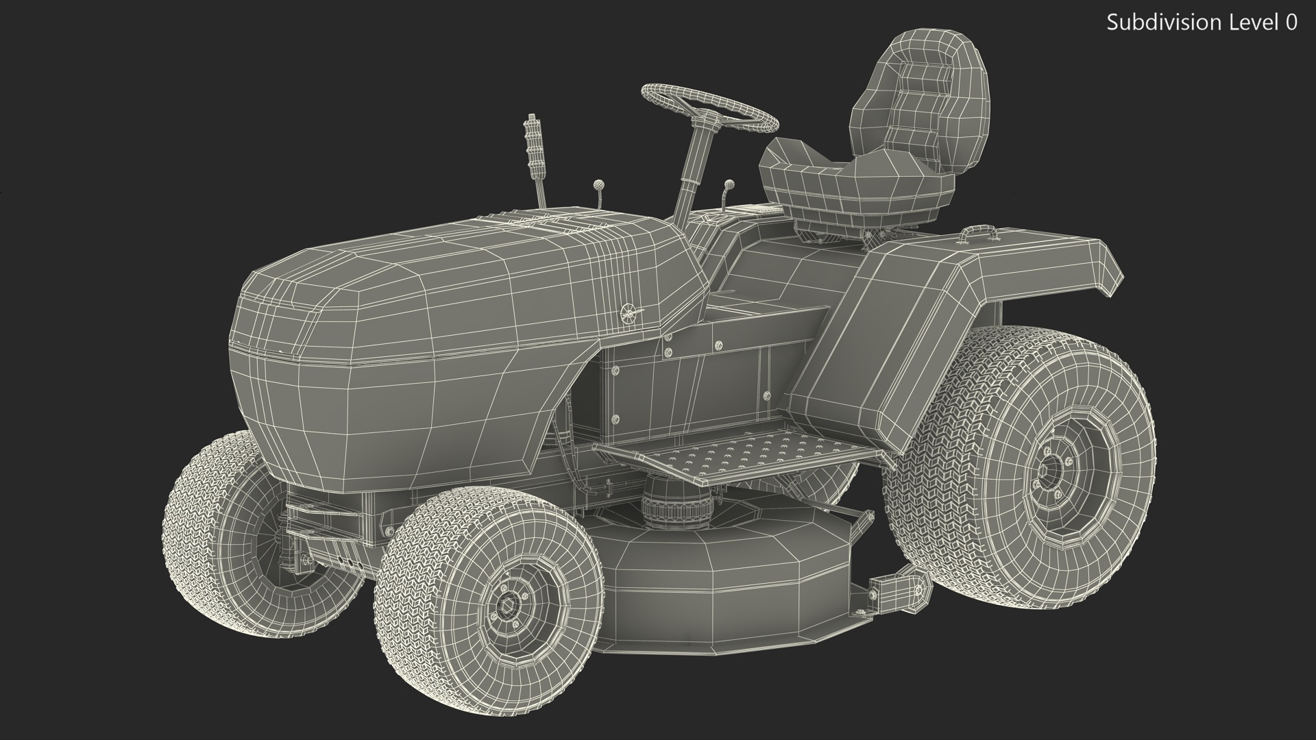 Riding Lawn Mower 3D