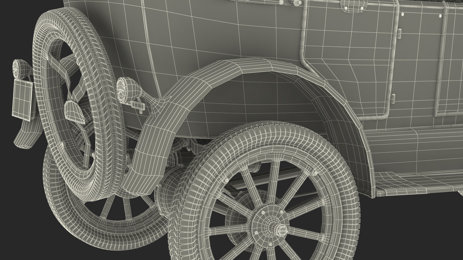 Ford Model T Rigged 3D model