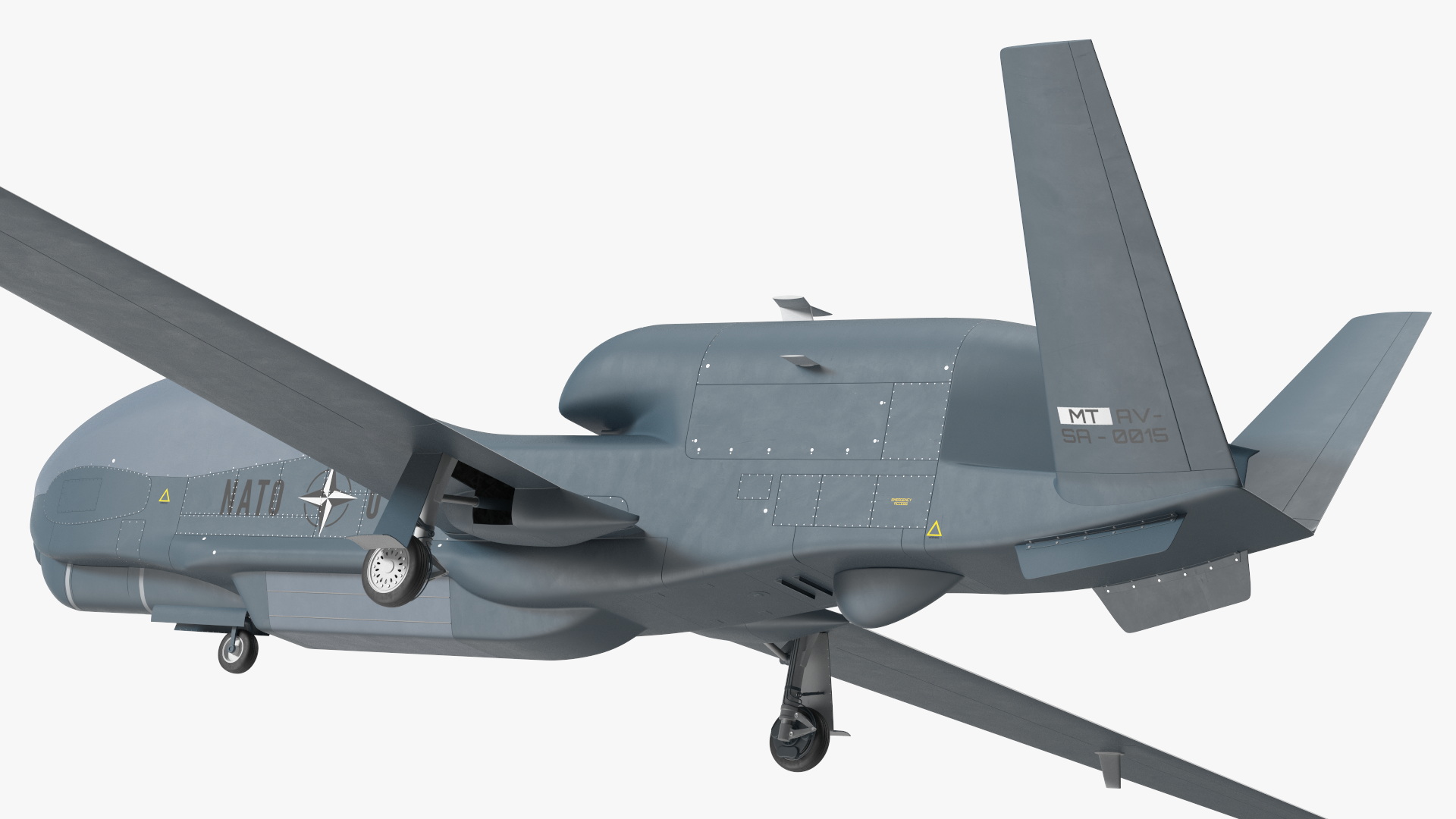 3D RQ-4D Phoenix Global Hawk Drone Rigged model