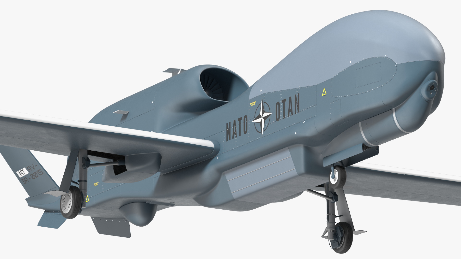 3D RQ-4D Phoenix Global Hawk Drone Rigged model