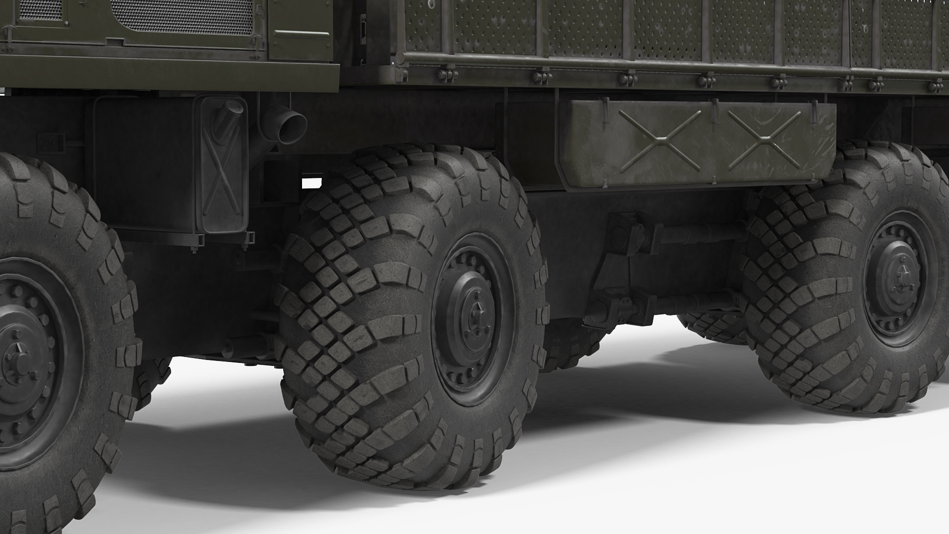 MAZ 7310 Transport Vehicle with Crane Rigged 3D model