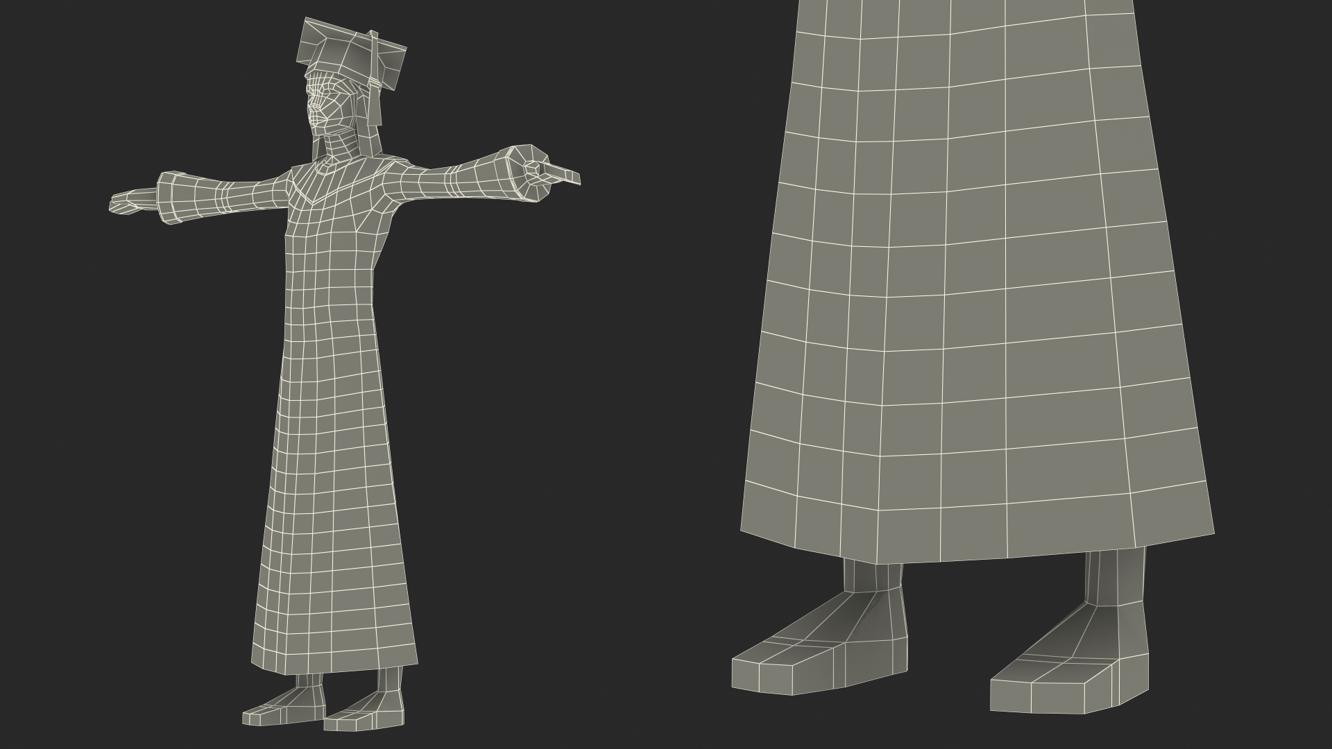 3D Student Low Poly Rigged model