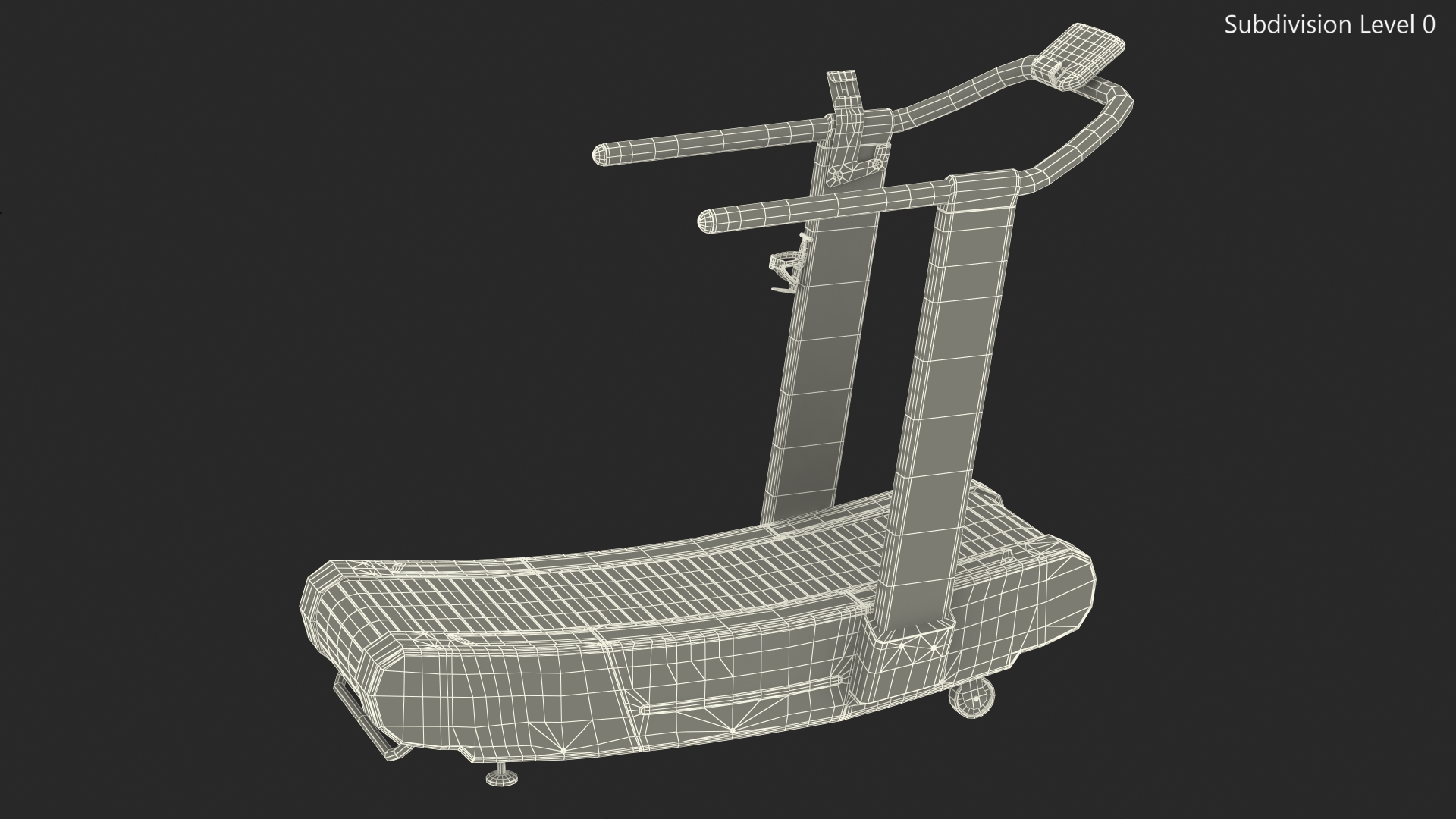 3D model Curved Crossfit Treadmill