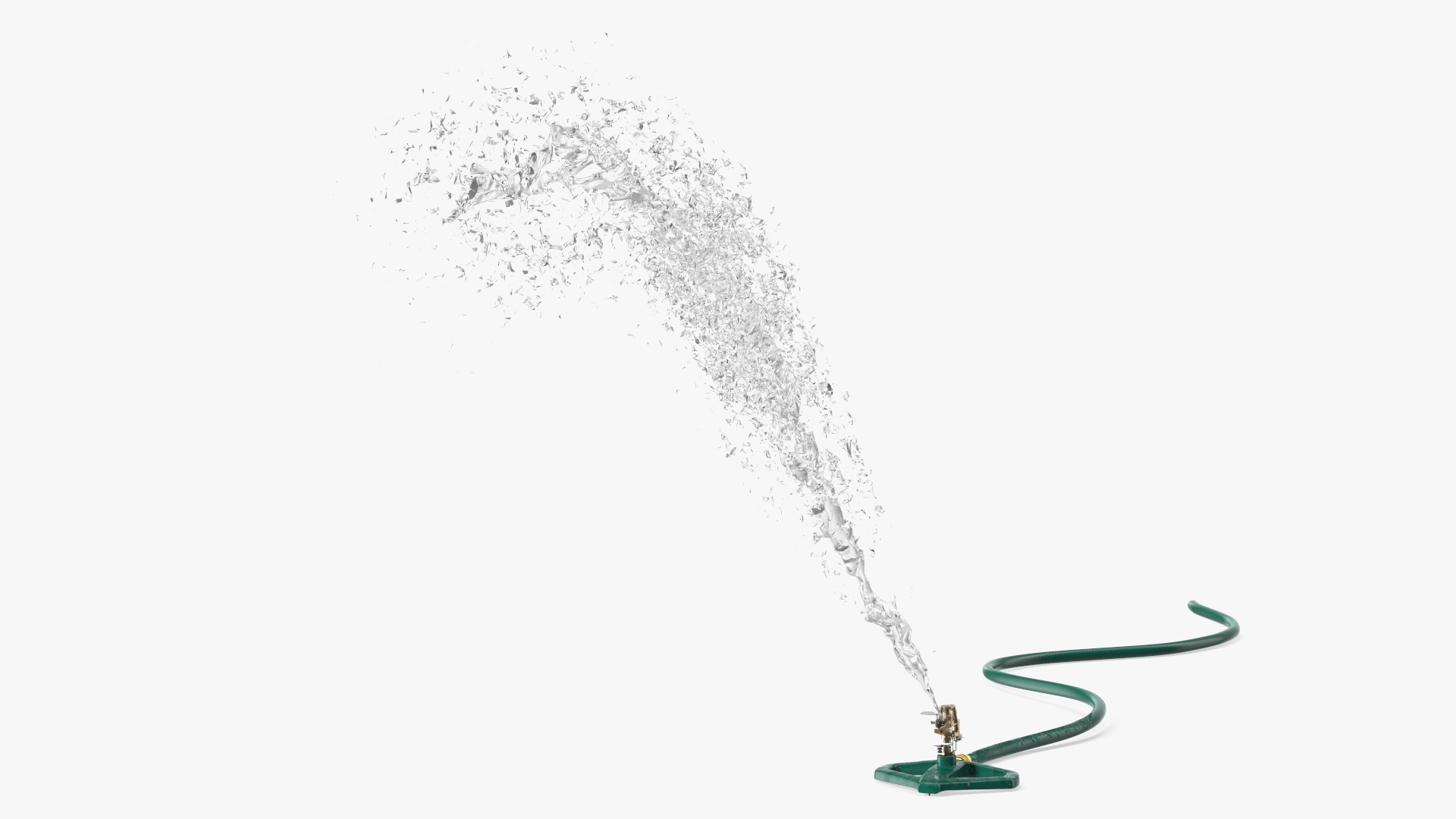 3D Impact Lawn Sprinkler with Water Spray model