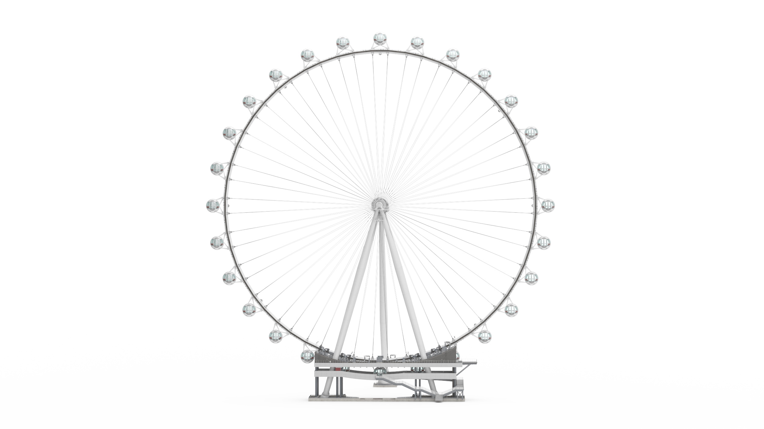 3D High Roller Ferris Wheel Rigged