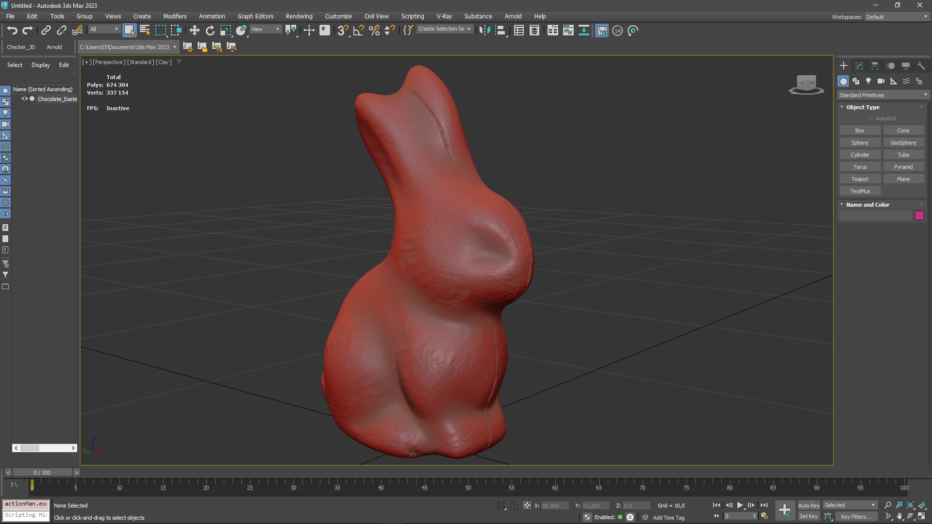 3D model Chocolate Easter Bunny for 3D Print