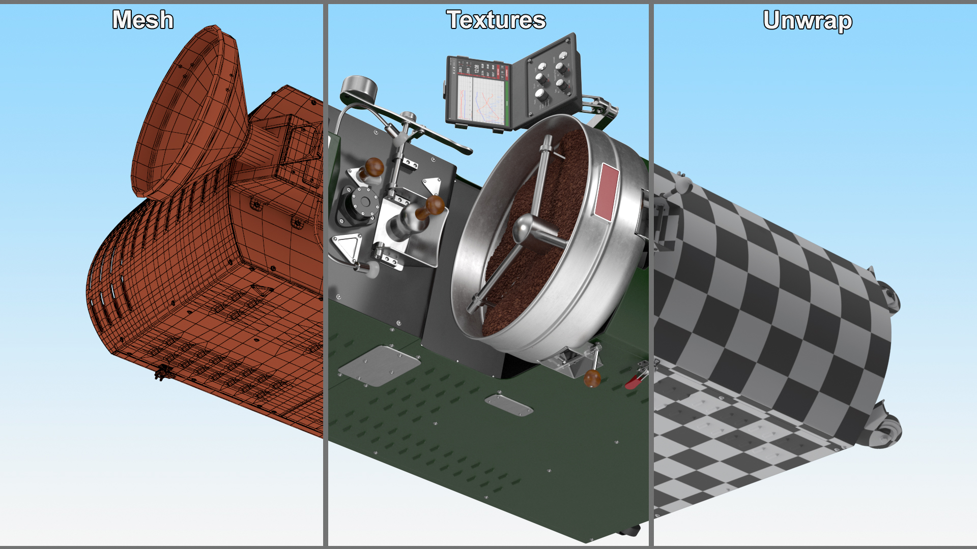 3D Coffee Roaster Machine Green model