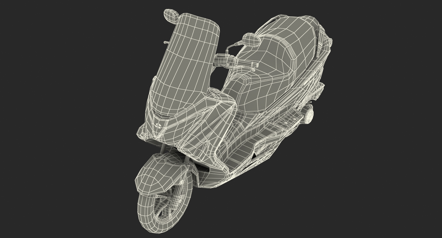 Scooter Motorcycle Suzuki Burgman 200 Rigged 3D model