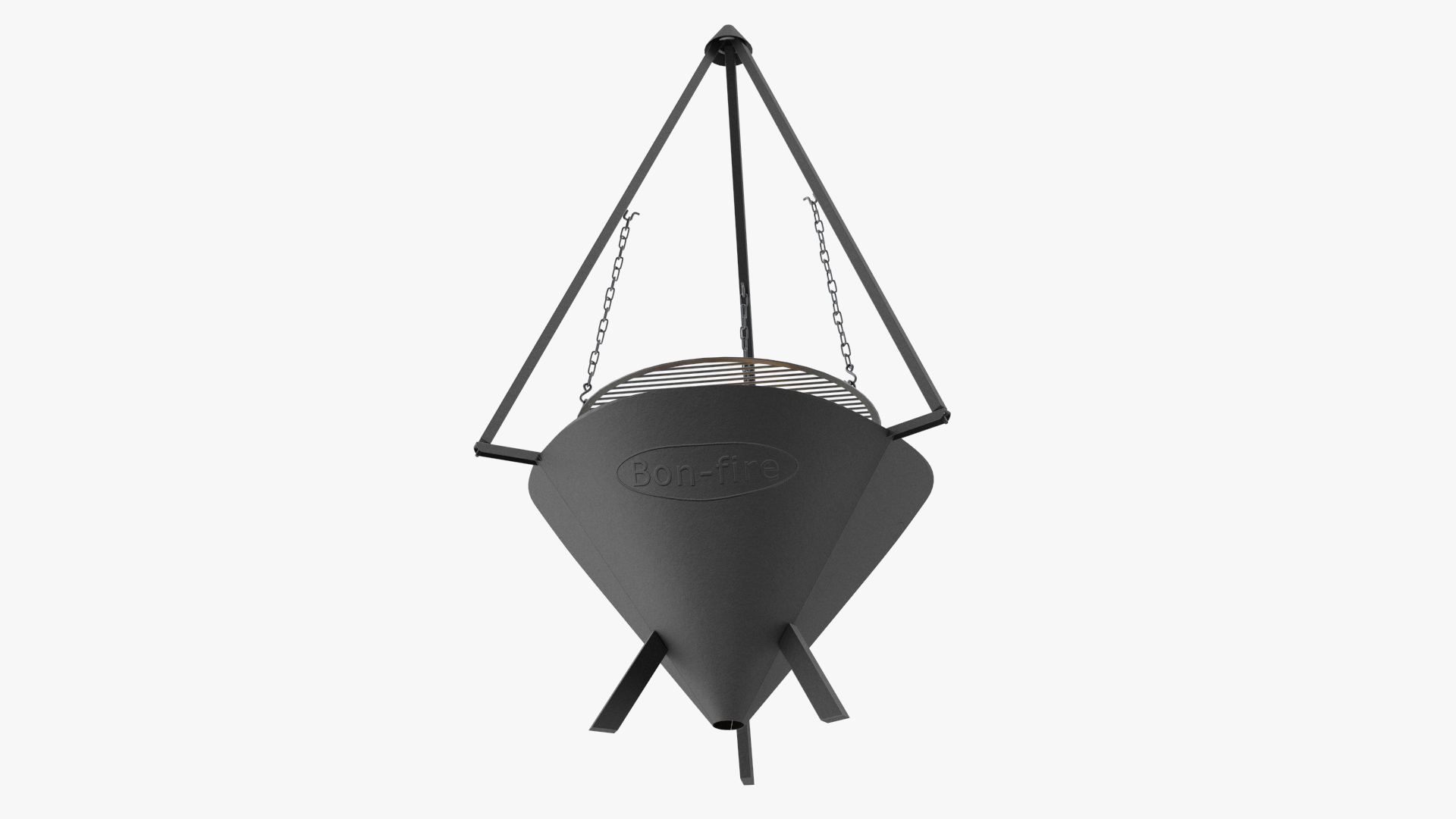 3D Cone Shaped Fire Pit with Grill