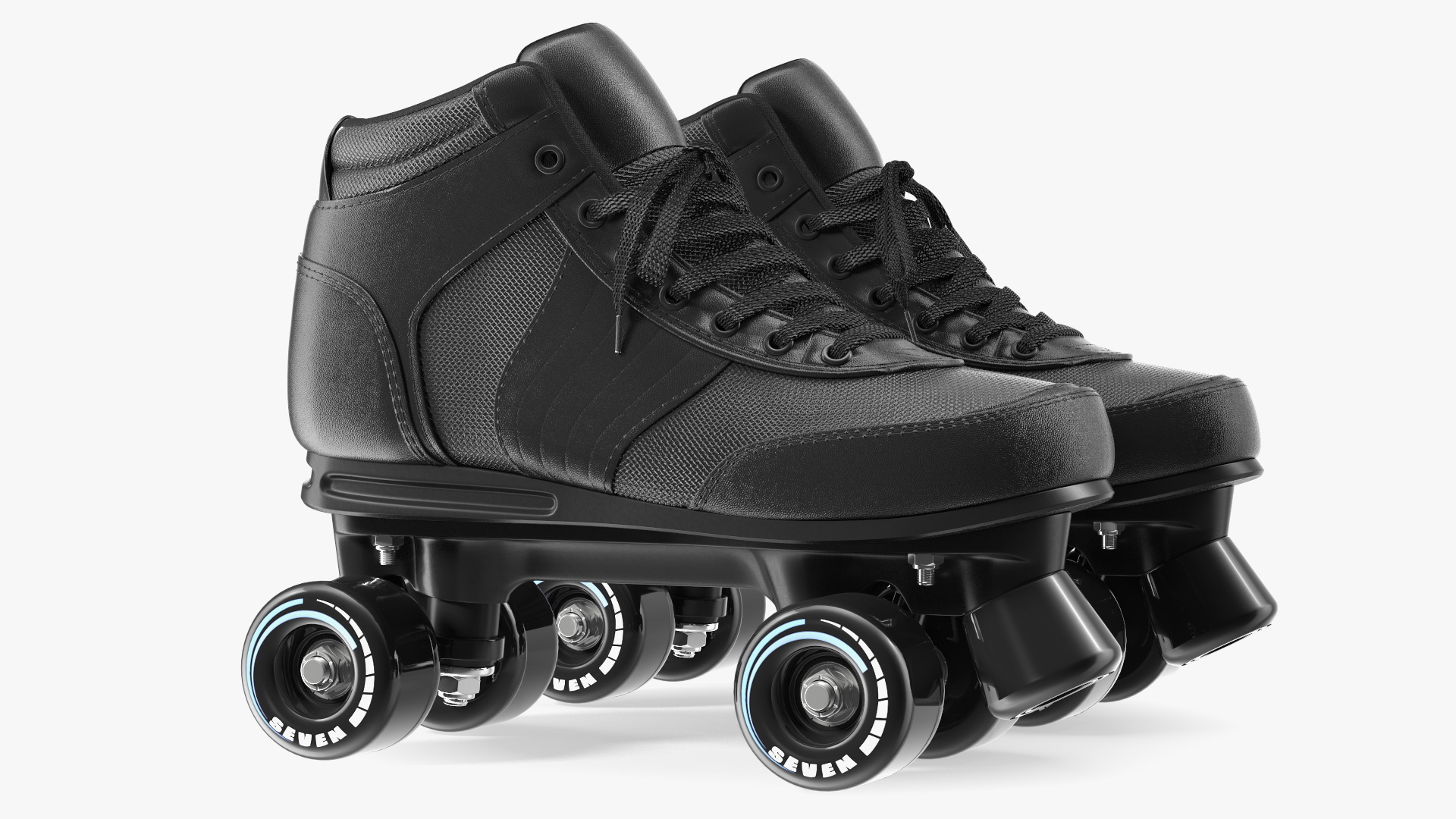 Quad Roller Skates Black 3D model