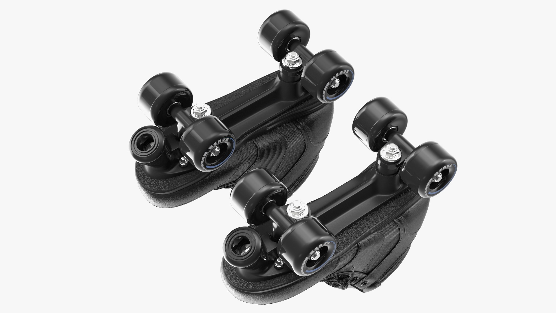 Quad Roller Skates Black 3D model