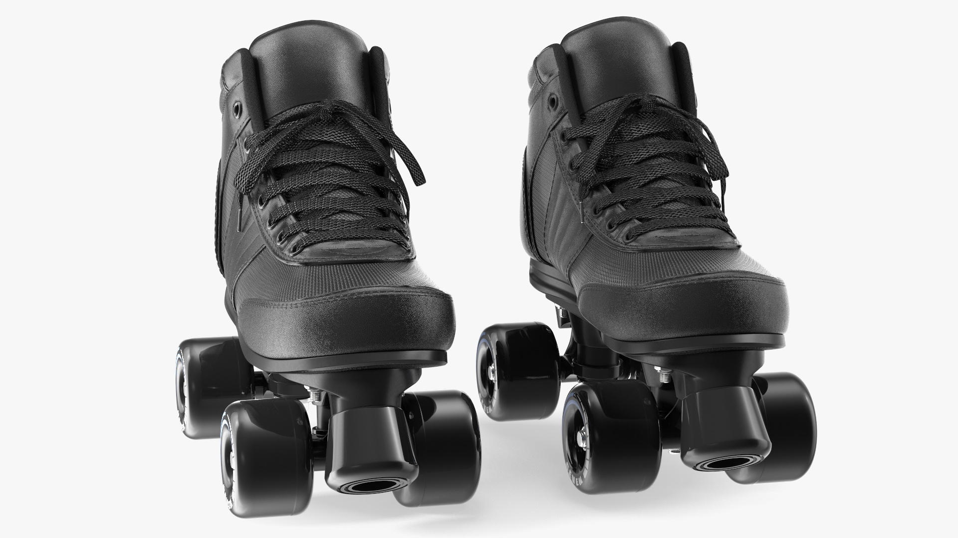 Quad Roller Skates Black 3D model