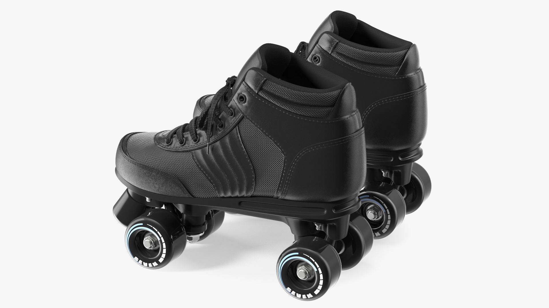 Quad Roller Skates Black 3D model