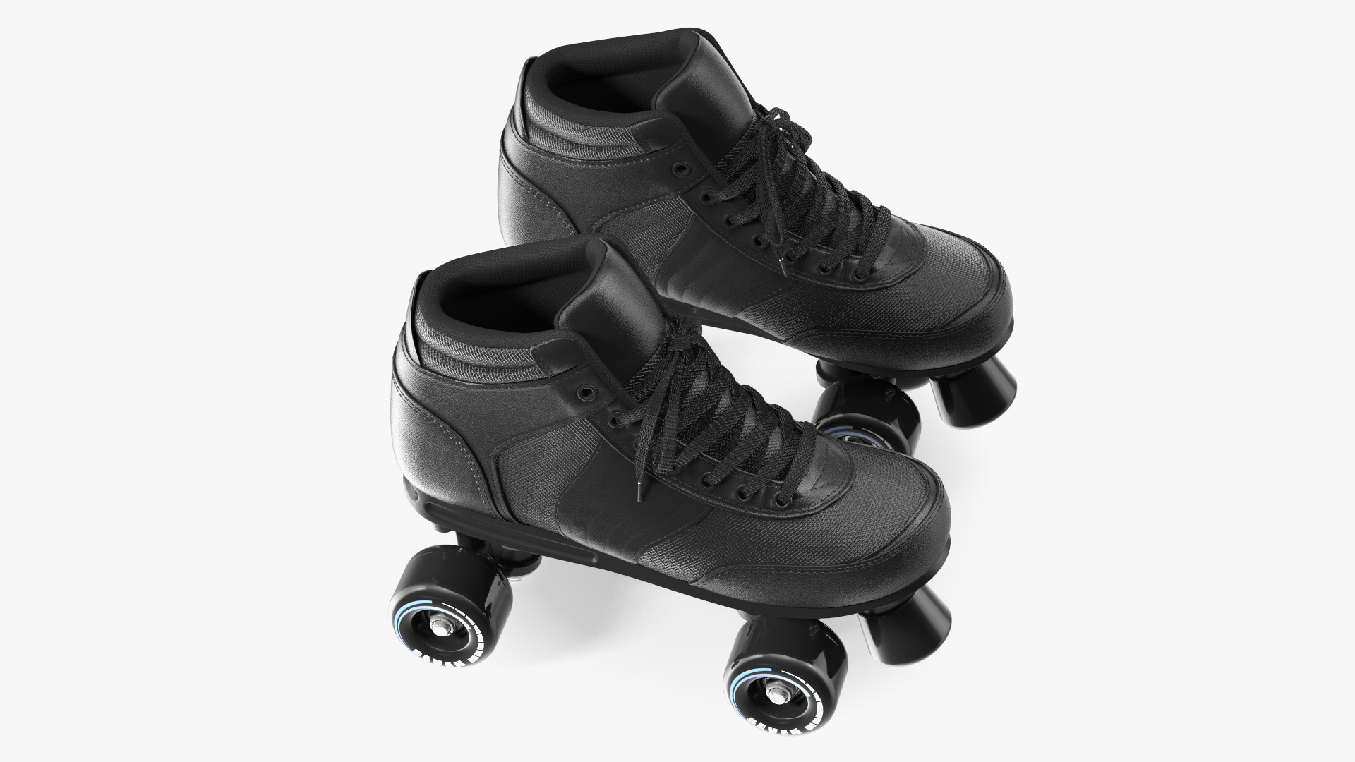 Quad Roller Skates Black 3D model