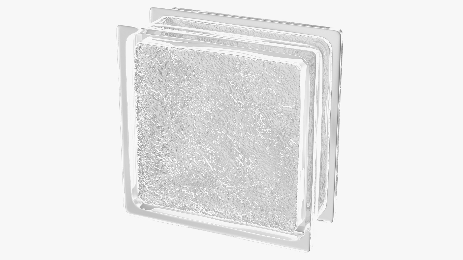 3D Ice Pattern Glass Block model