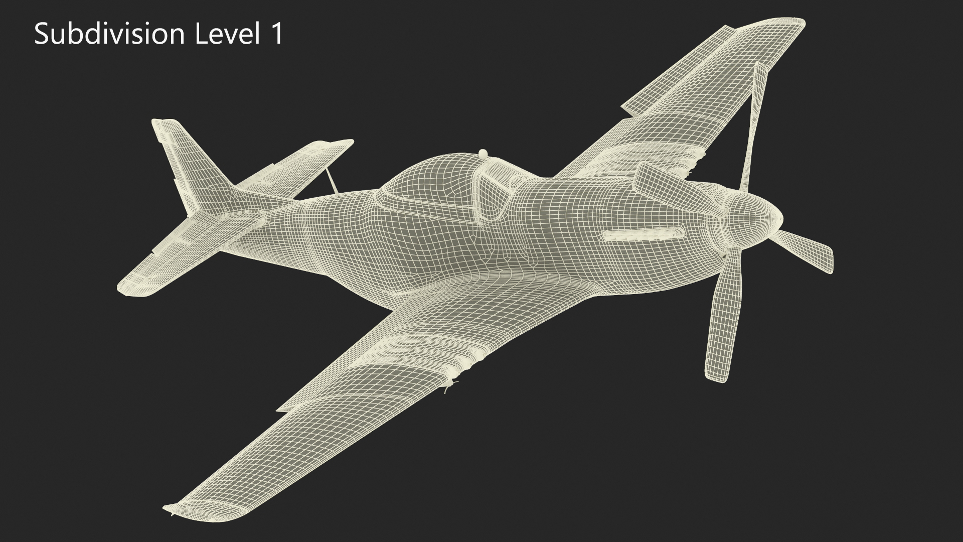 3D North American P-51 Rigged