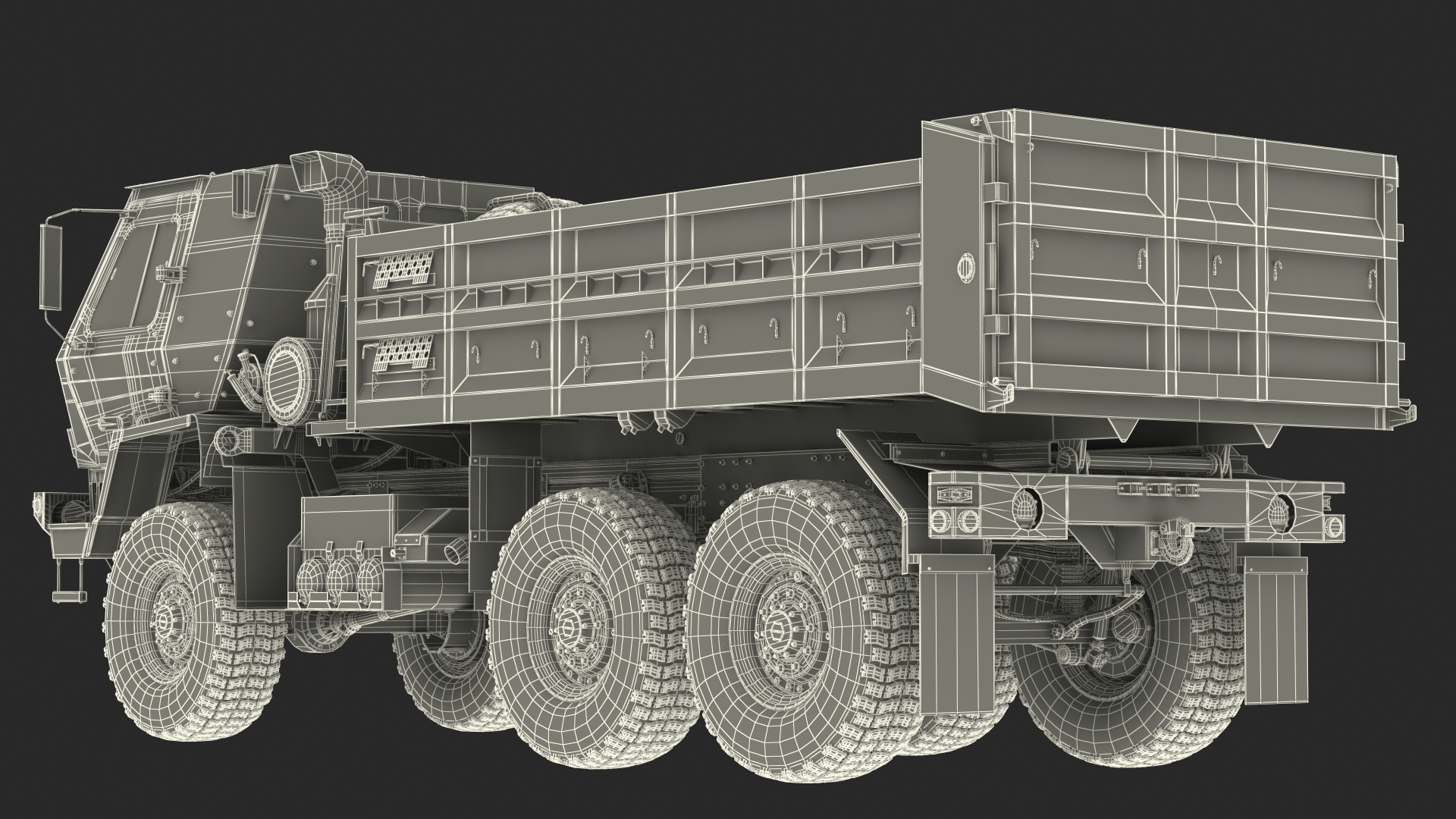 Oshkosh FMTV 10 Ton Dump Truck Rigged 3D