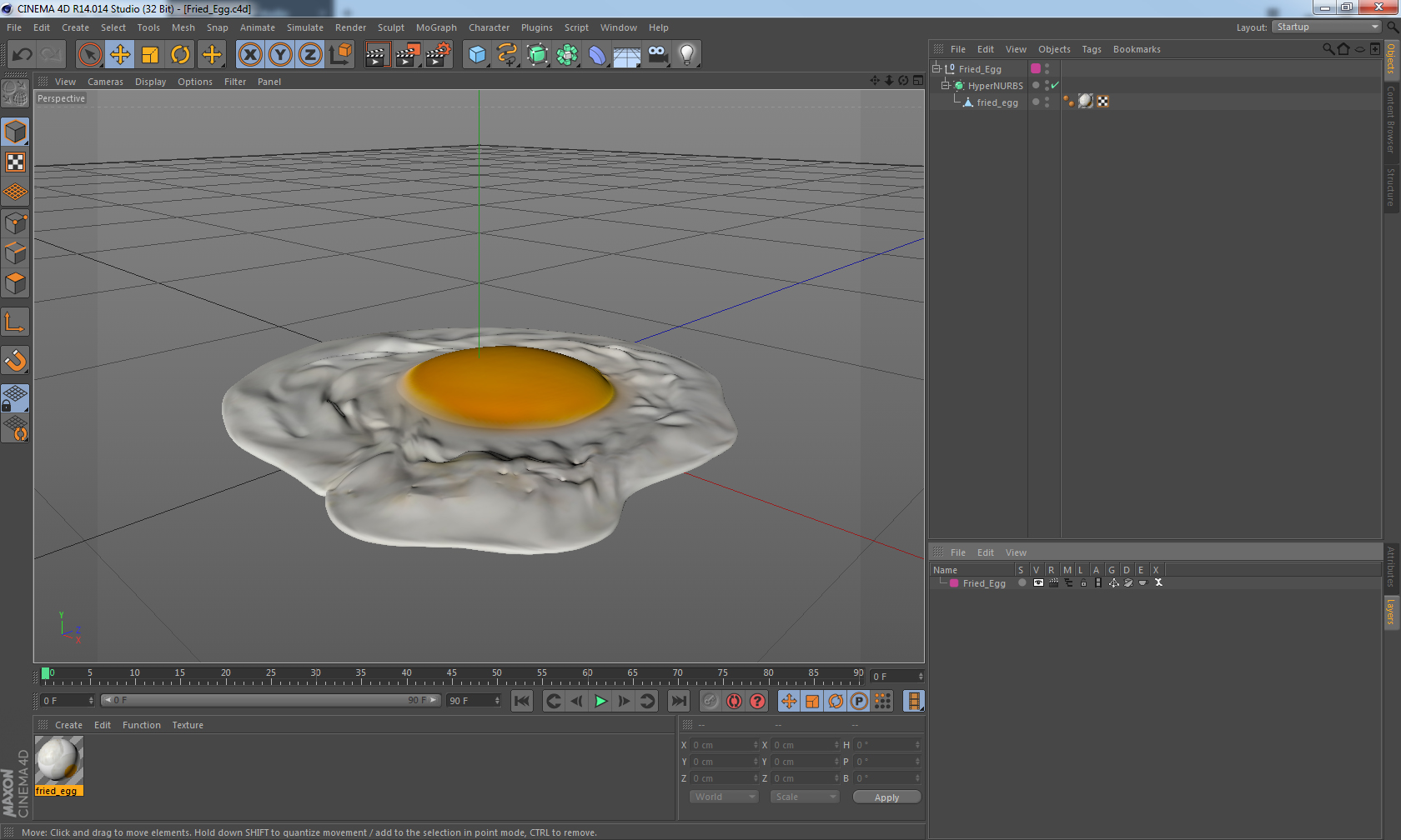 Fried Egg 3D model