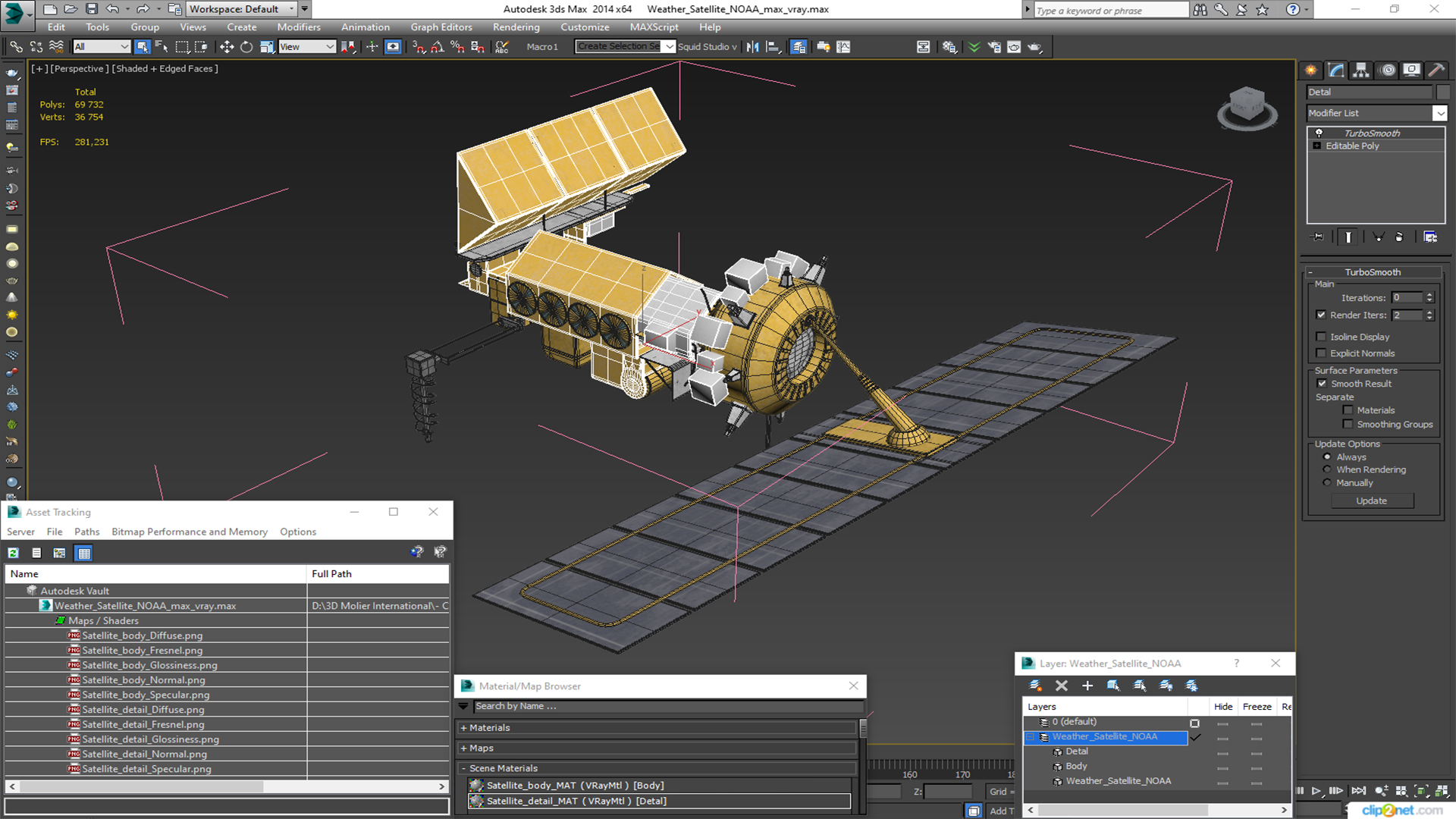 Weather Satellite NOAA 3D