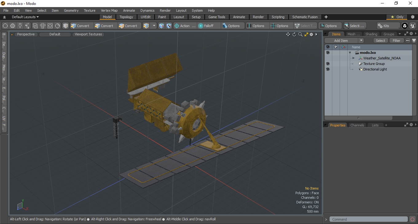 Weather Satellite NOAA 3D