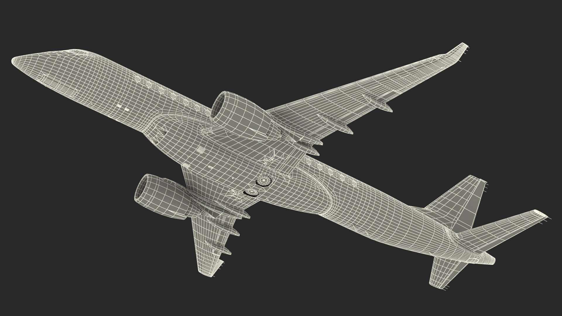 3D Mitsubishi SpaceJet M90 Retracted Landing Gear