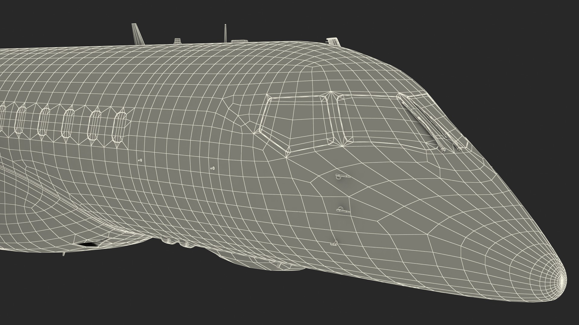 3D Mitsubishi SpaceJet M90 Retracted Landing Gear