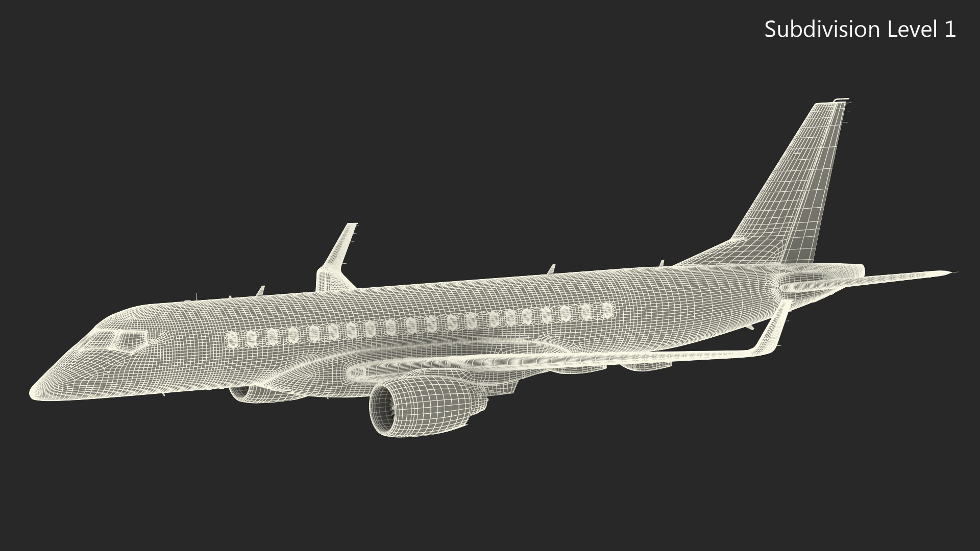 3D Mitsubishi SpaceJet M90 Retracted Landing Gear