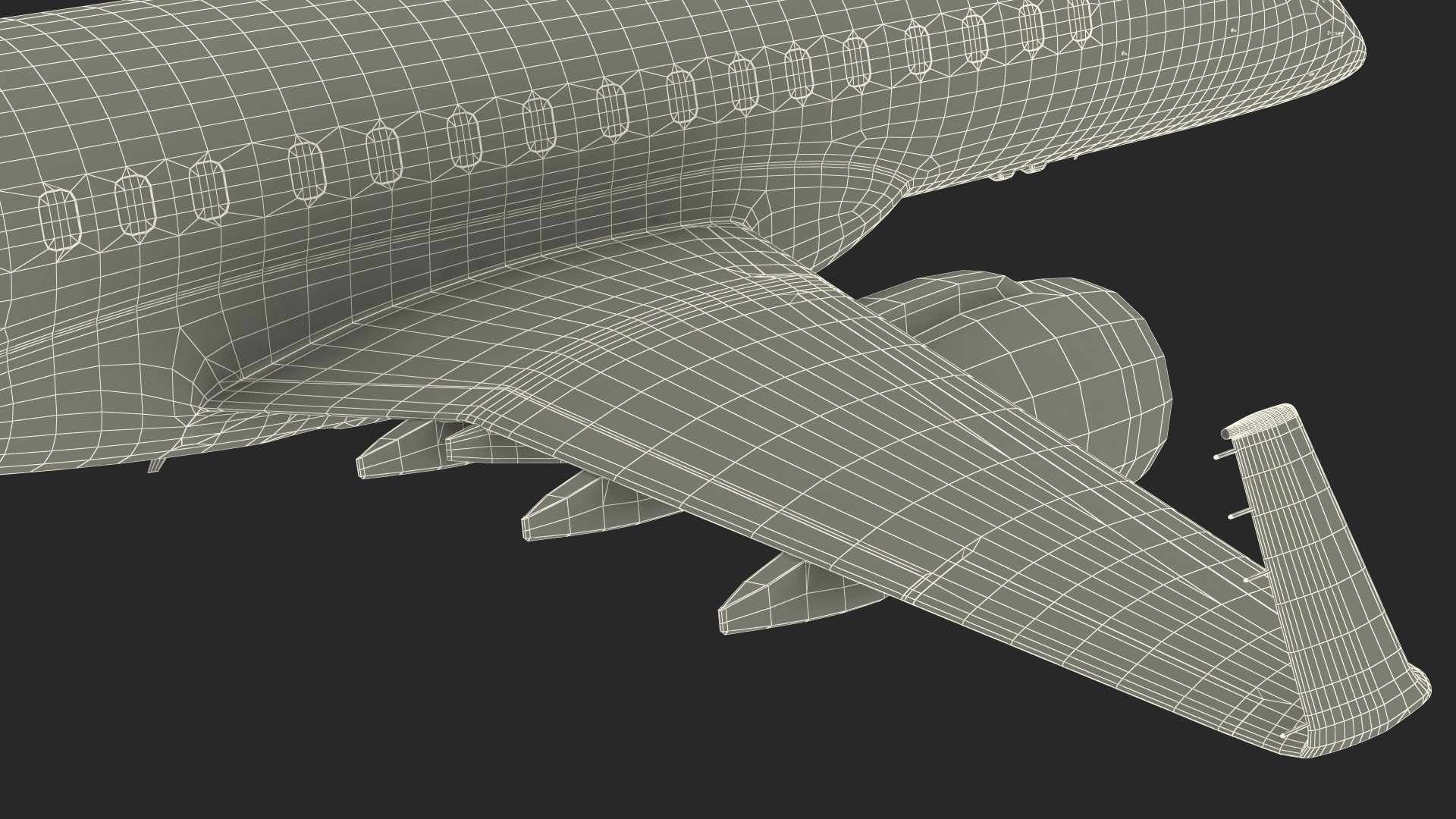 3D Mitsubishi SpaceJet M90 Retracted Landing Gear