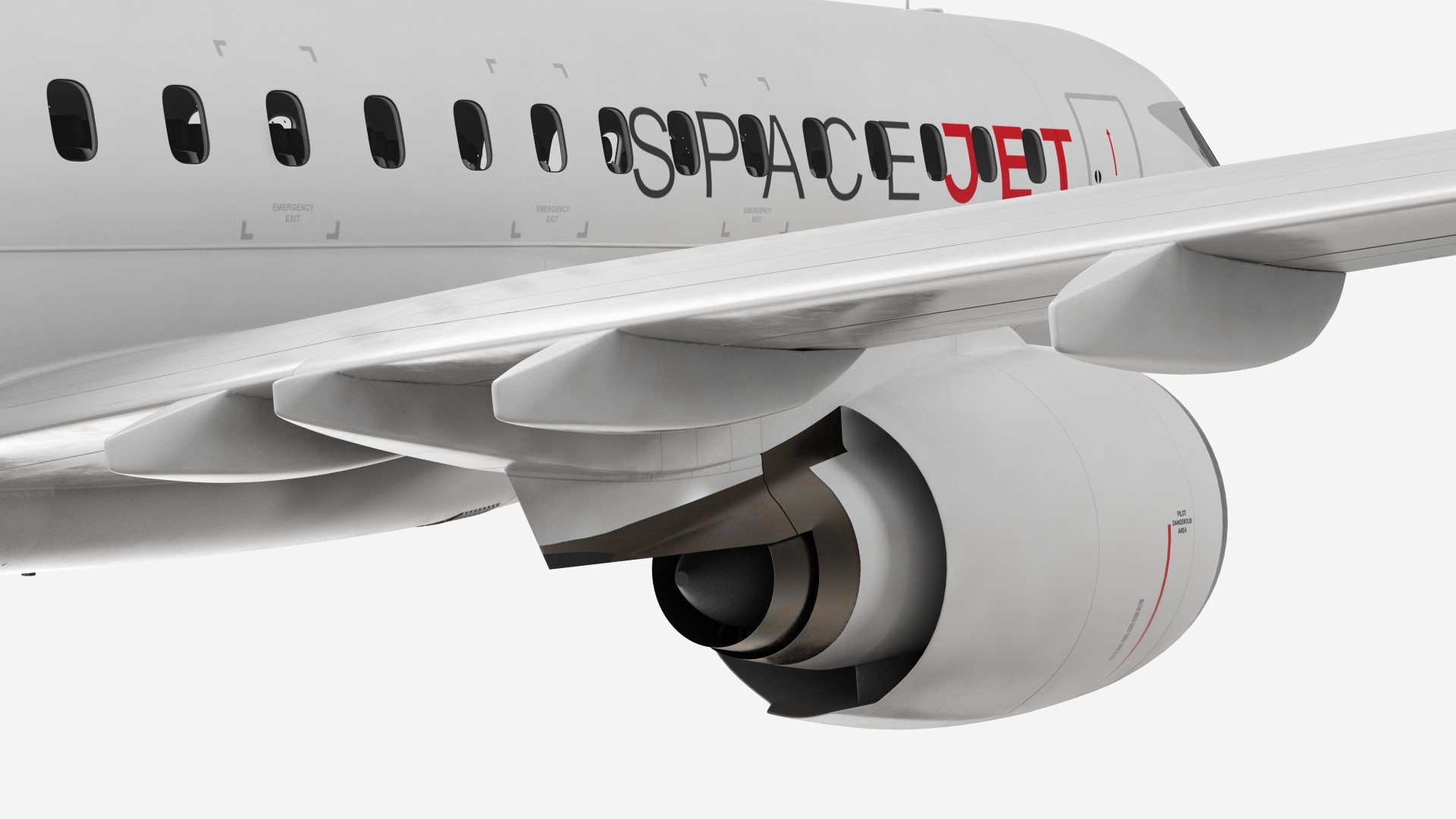 3D Mitsubishi SpaceJet M90 Retracted Landing Gear