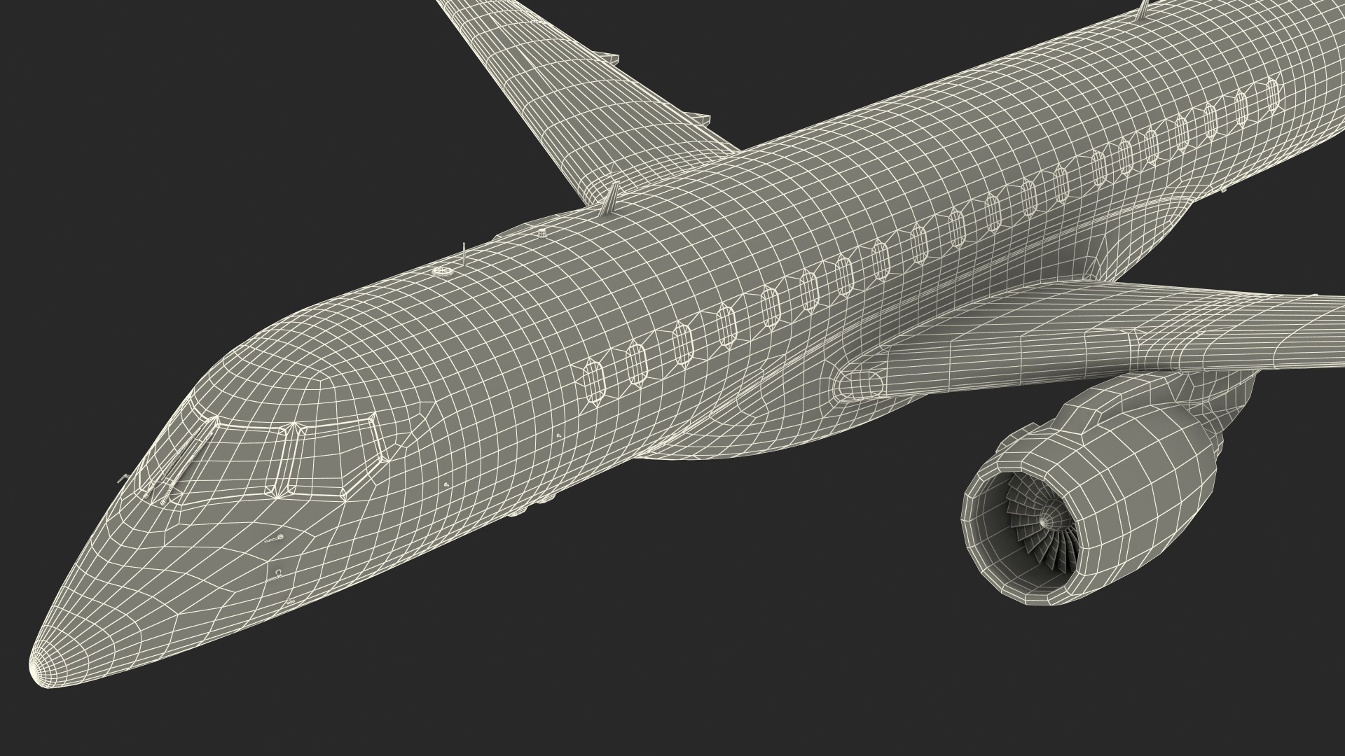 3D Mitsubishi SpaceJet M90 Retracted Landing Gear