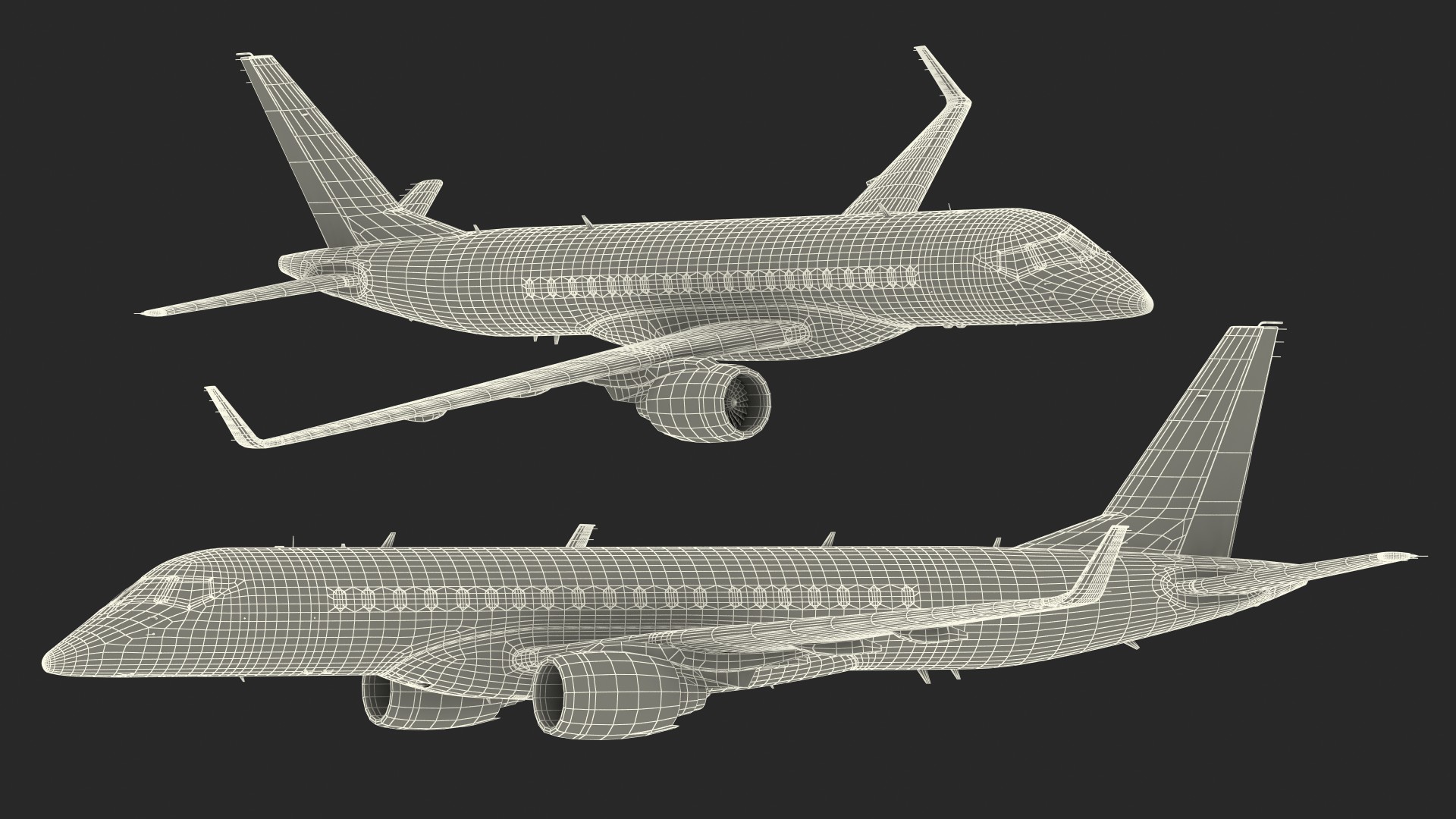 3D Mitsubishi SpaceJet M90 Retracted Landing Gear