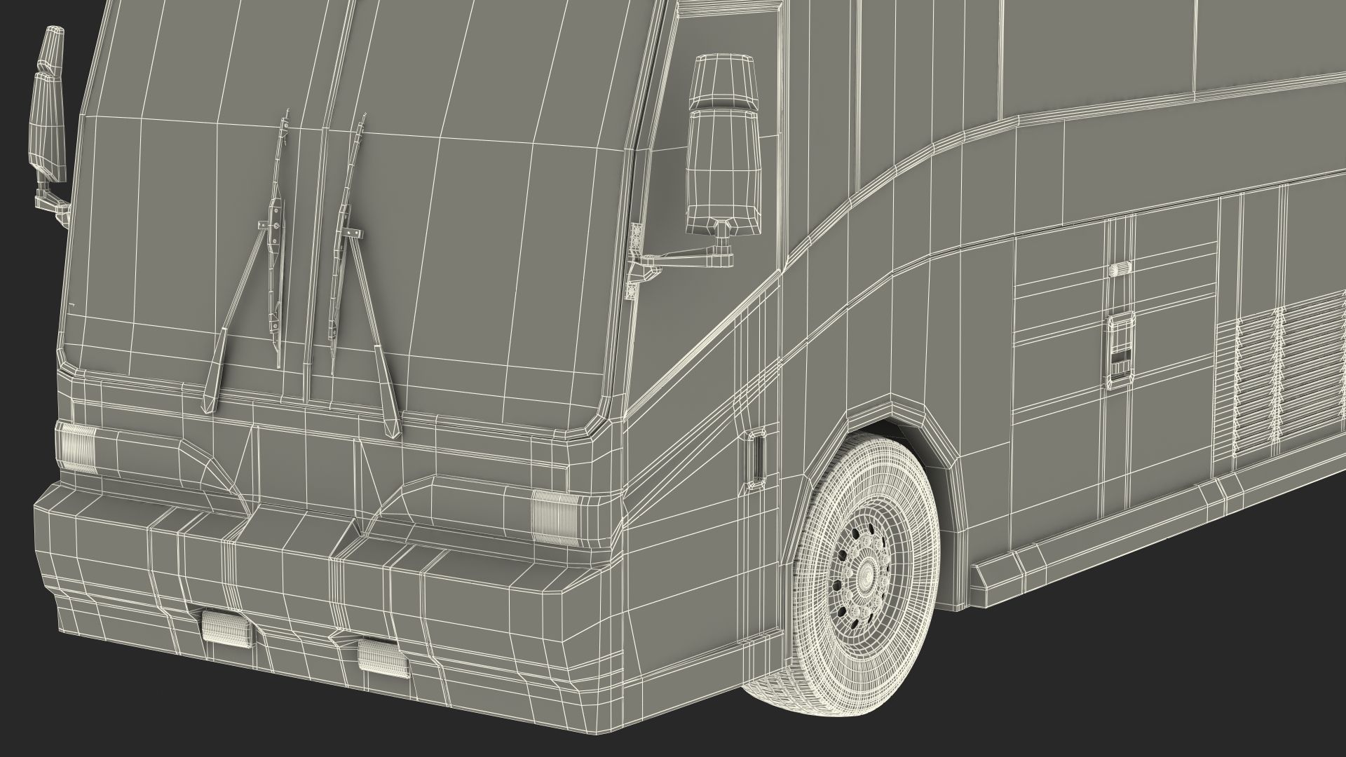 3D model Charter Bus Exterior Only