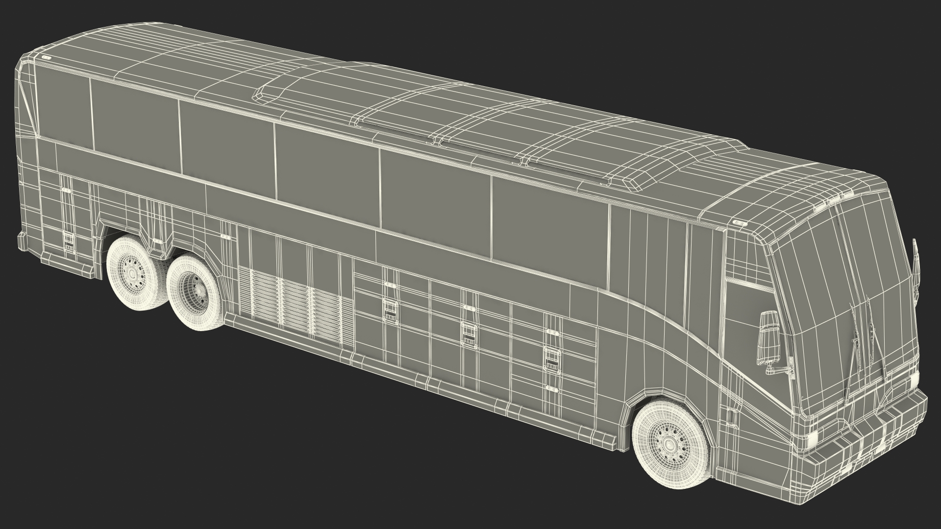 3D model Charter Bus Exterior Only