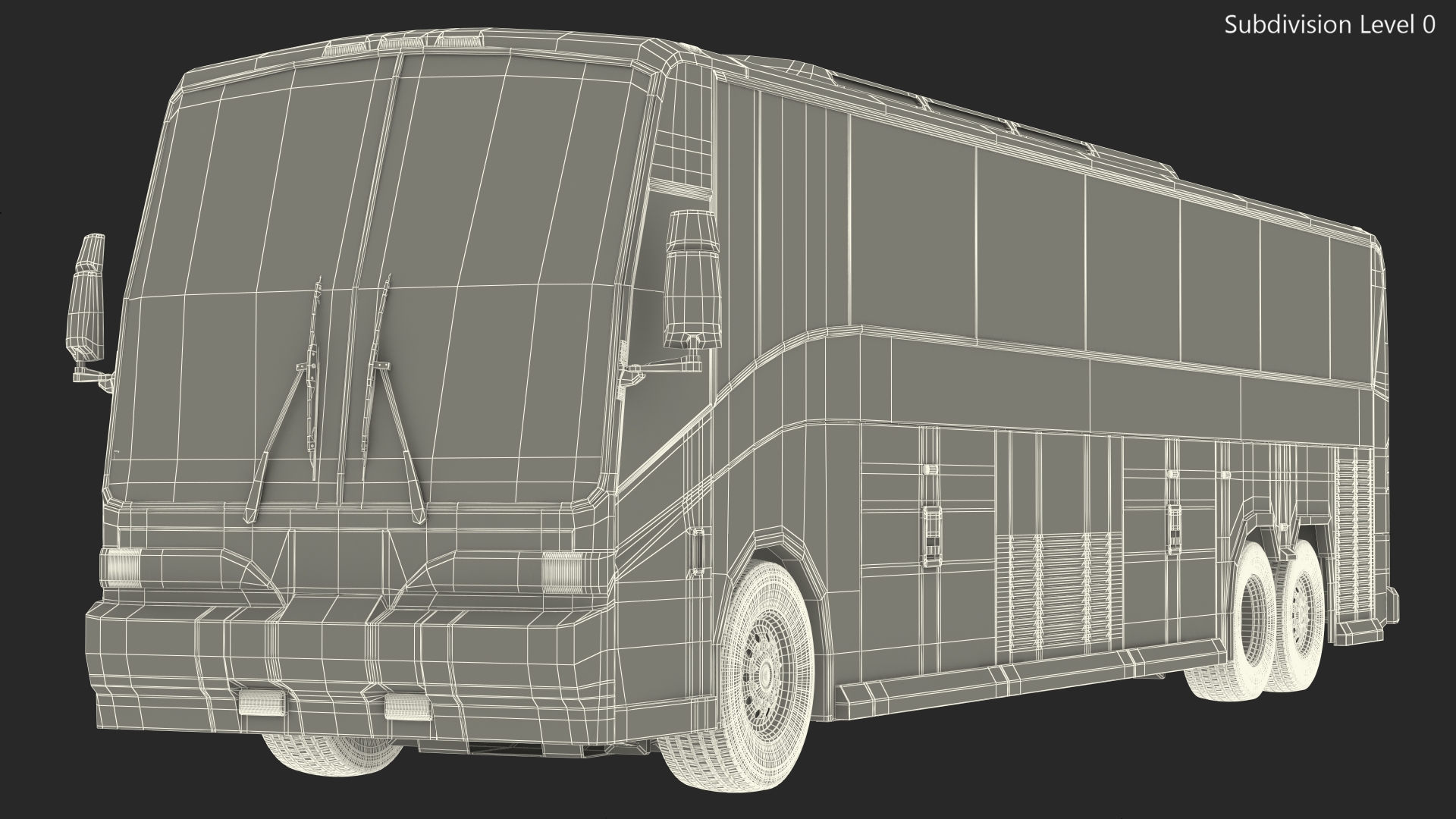 3D model Charter Bus Exterior Only