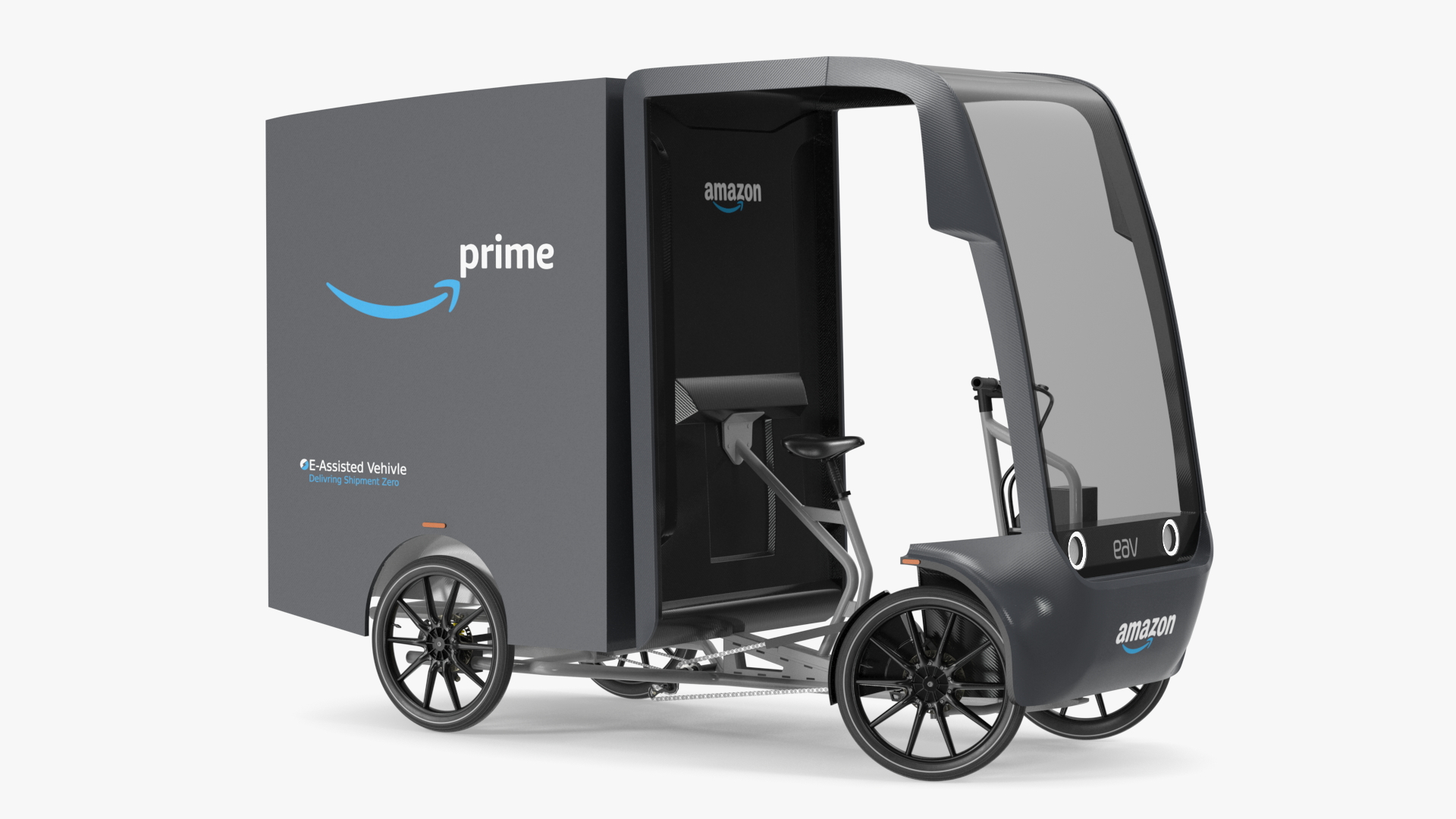 EAV Cargo Delivery Bike Amazon Rigged 3D