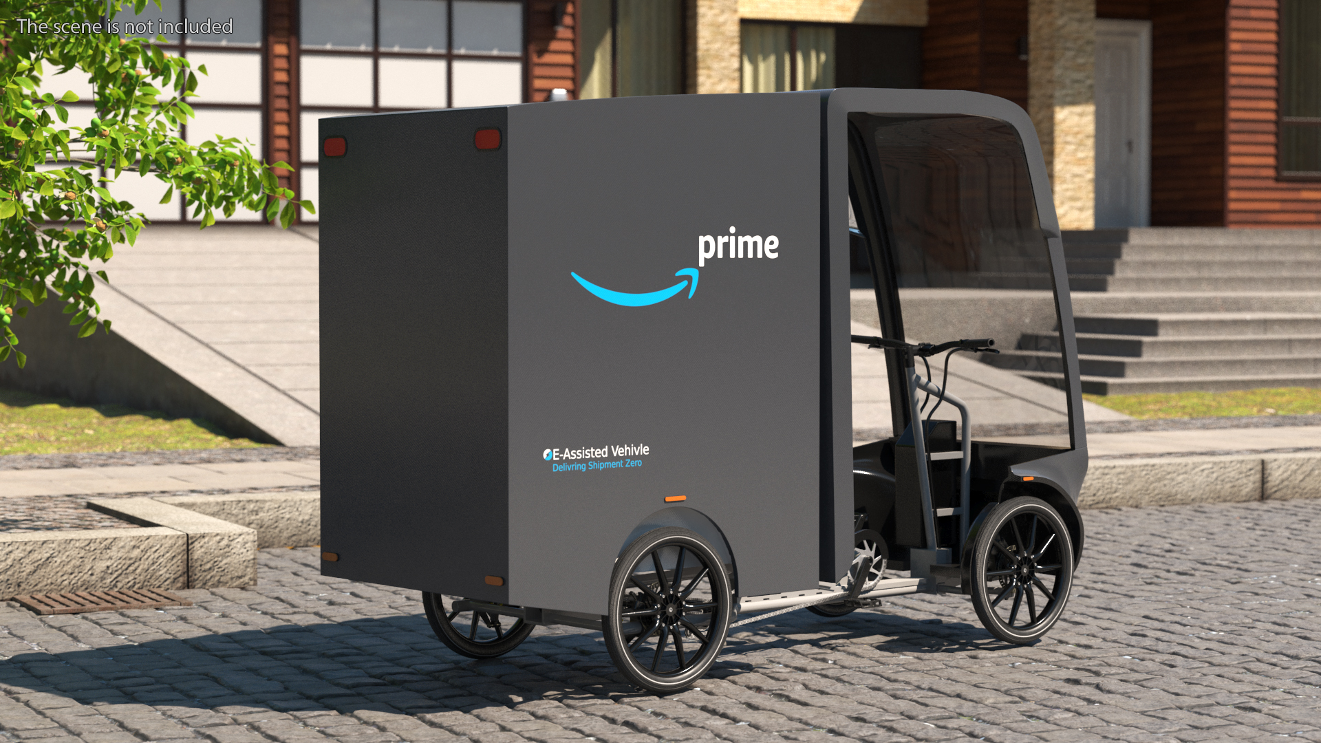 EAV Cargo Delivery Bike Amazon Rigged 3D