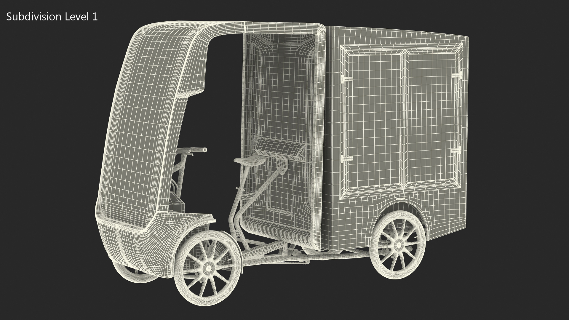 3D EAV Cargo Delivery Bike Amazon Rigged for Cinema 4D