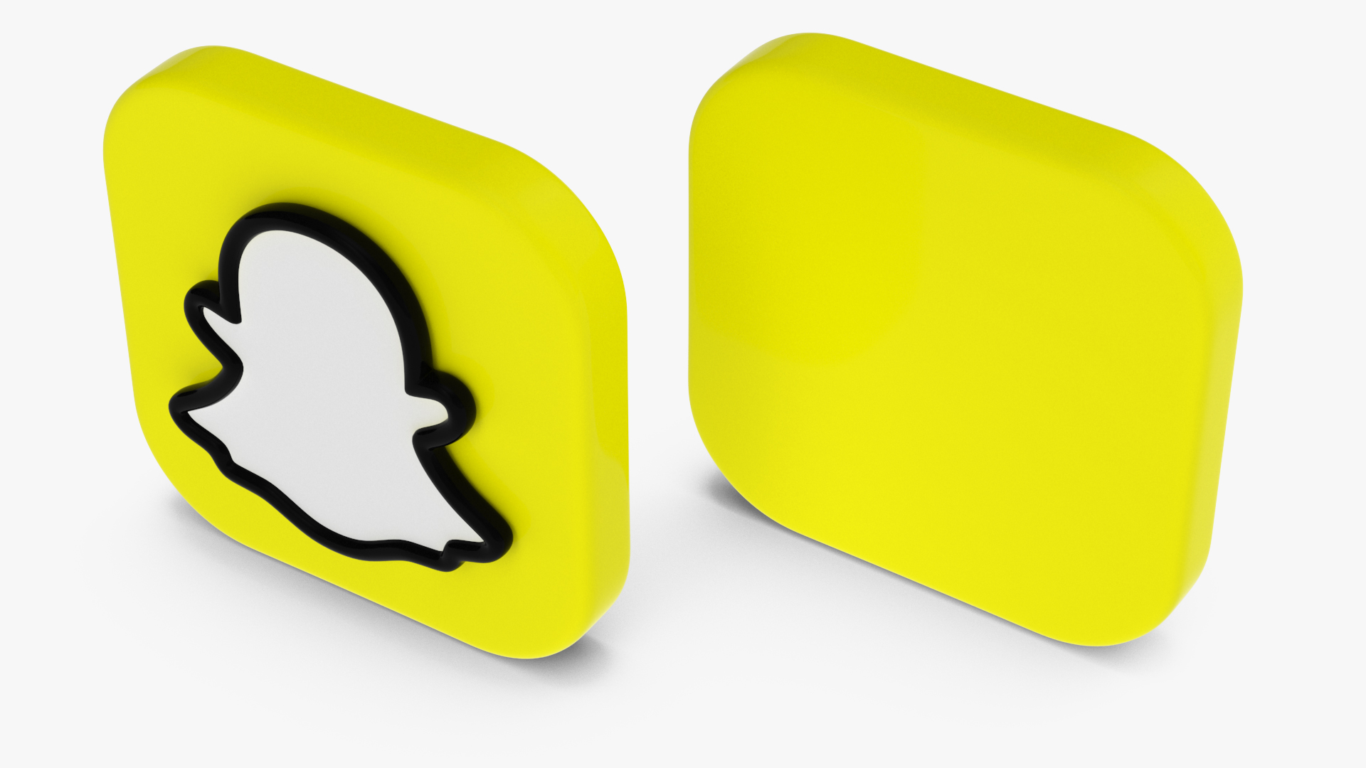 3D Snapchat Social Media Icon