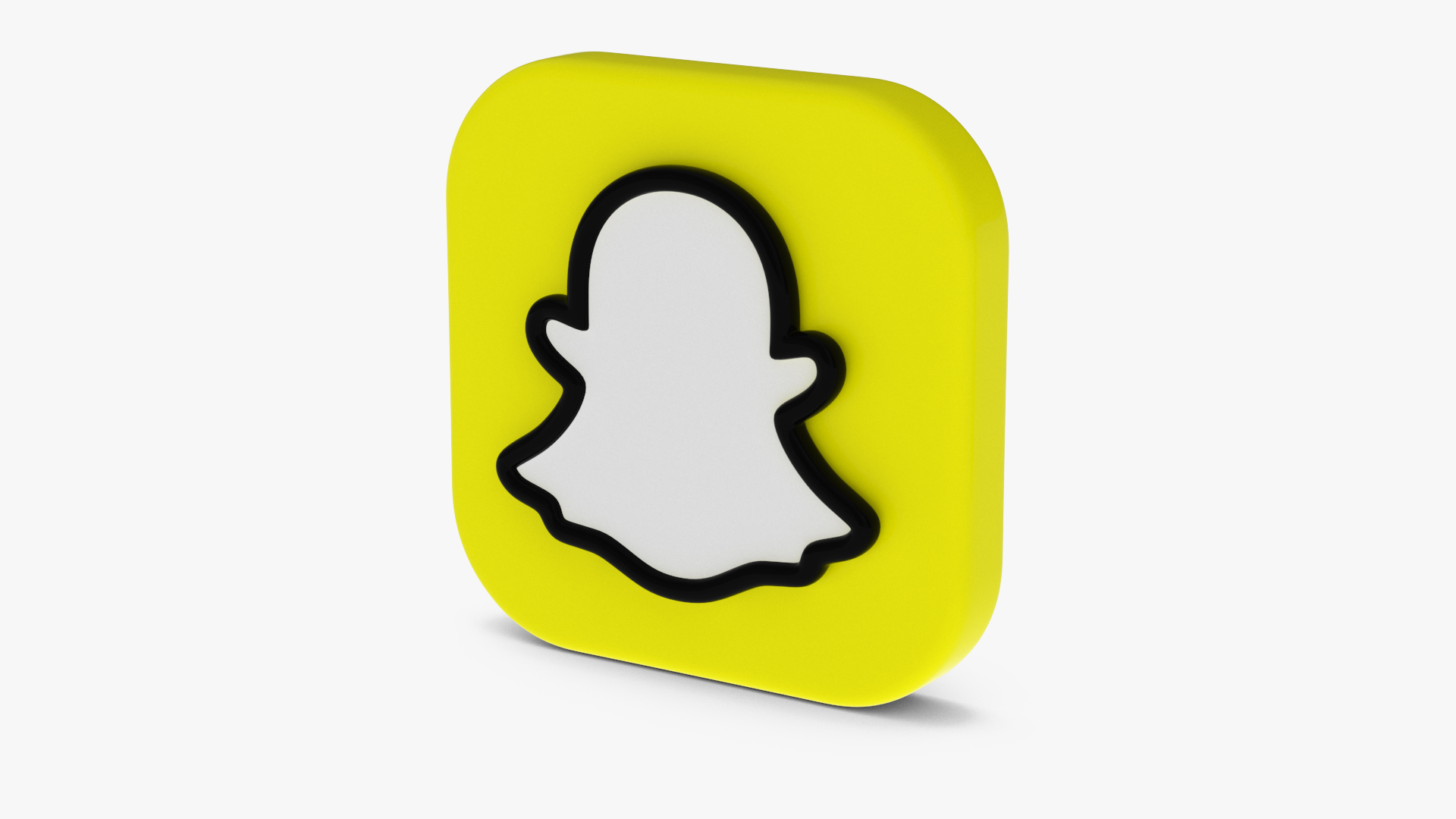 3D Snapchat Social Media Icon