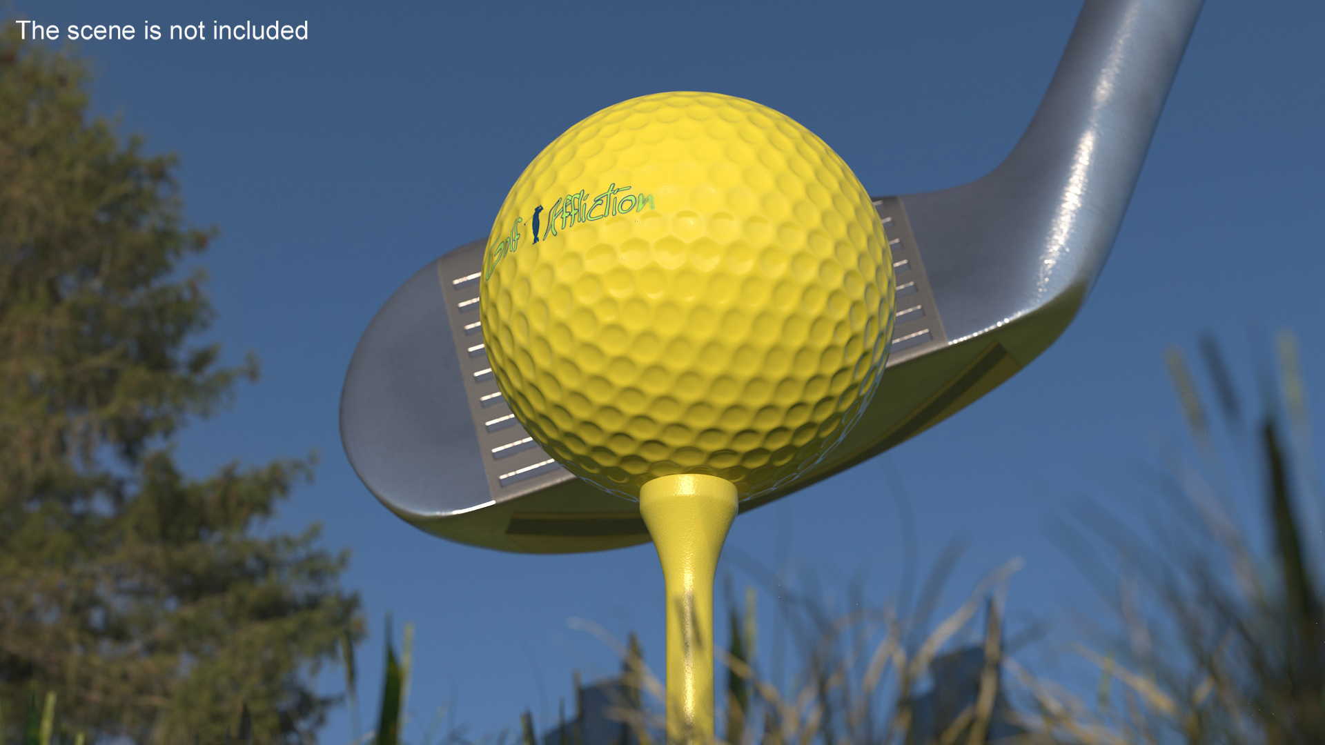 3D Golf Ball on Tee