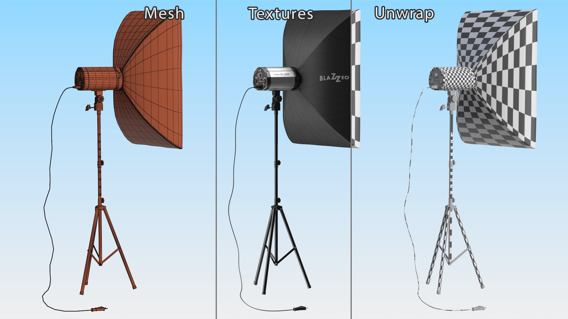 3D Professional Studio Softbox Light model