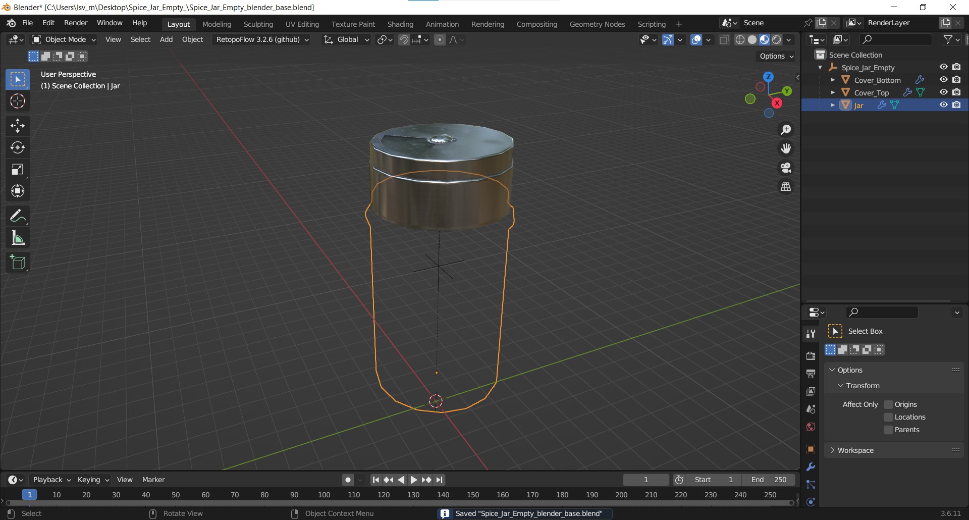 3D model Spice Jar Empty