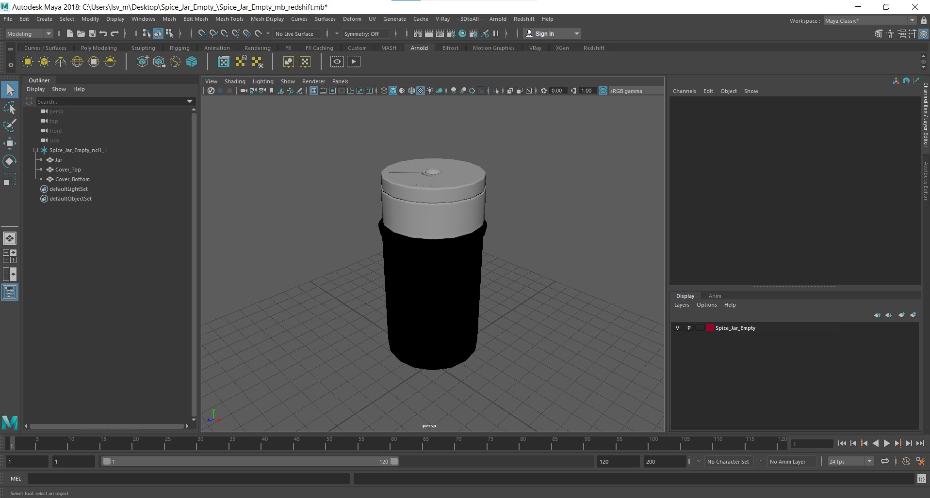 3D model Spice Jar Empty