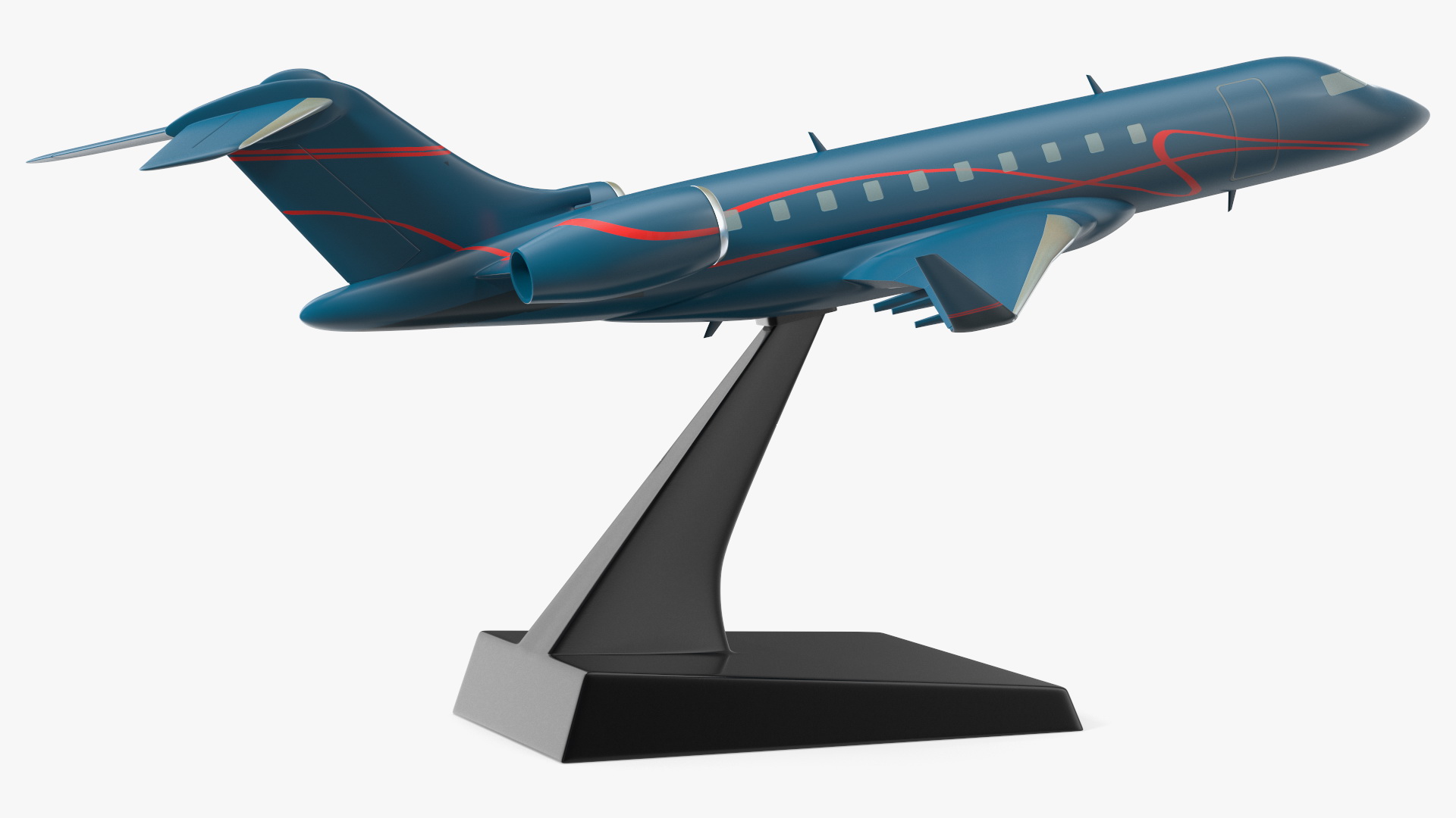 3D model Business Jet Scale Model with Stand