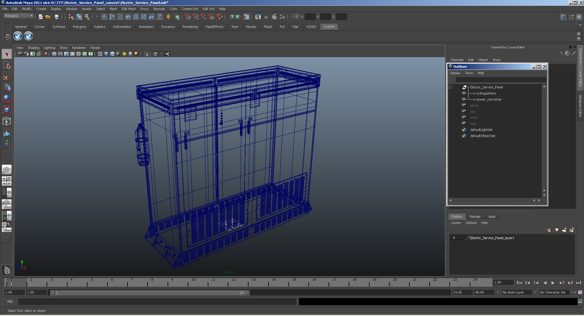 Electric Service Panel 3D