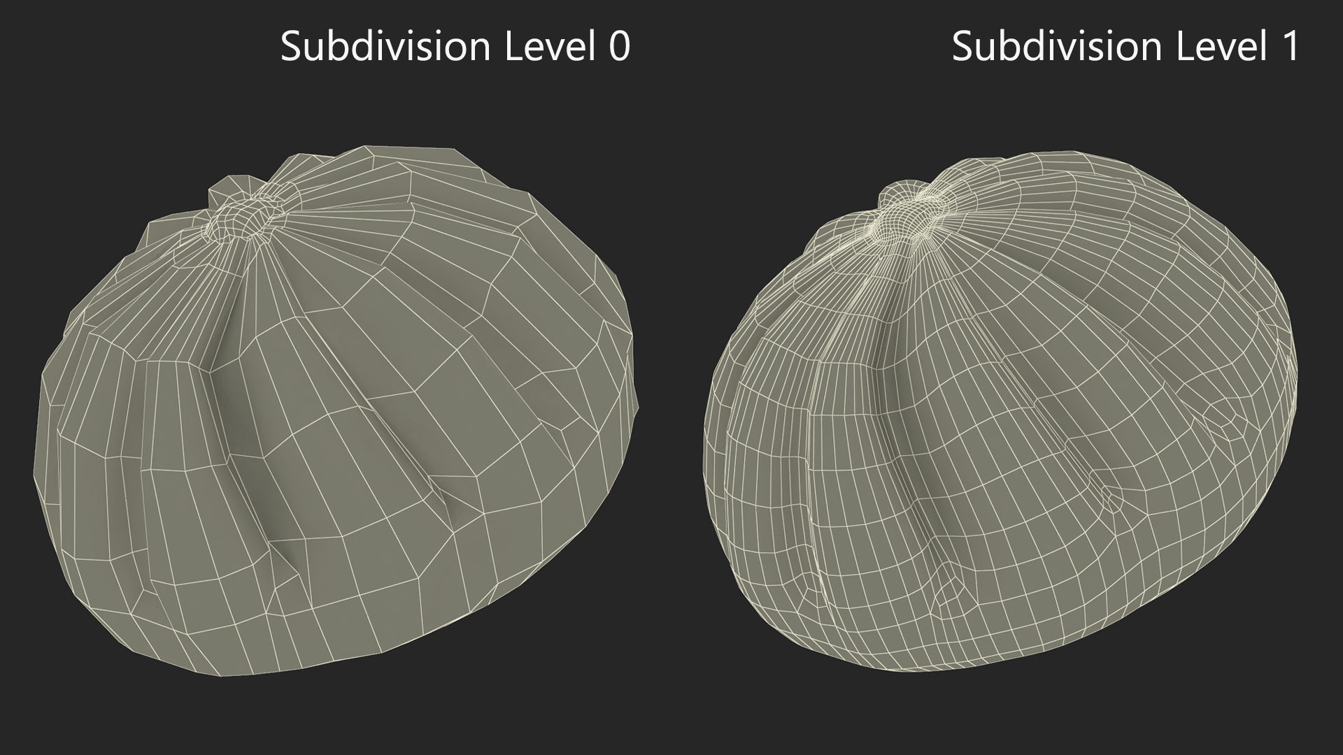 3D Asian Dumpling Raw for 3D Print