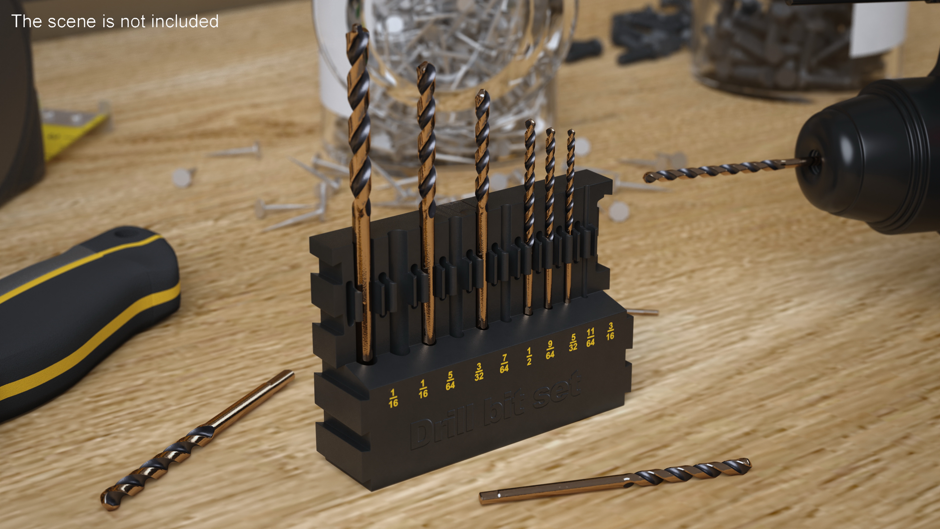 3D Gold Ferrous Drill Bit Set